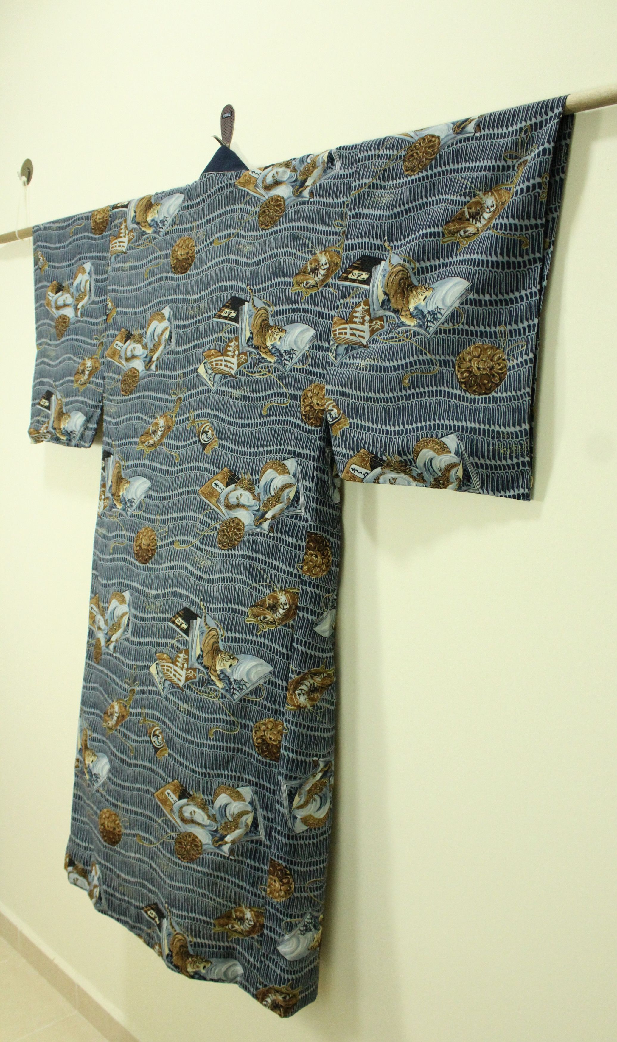 Japanese Brand Vintage KIMONO Japan Long Cardigan Jacket Samurai Tiger Size US L / EU 52-54 / 3 - 15 Thumbnail