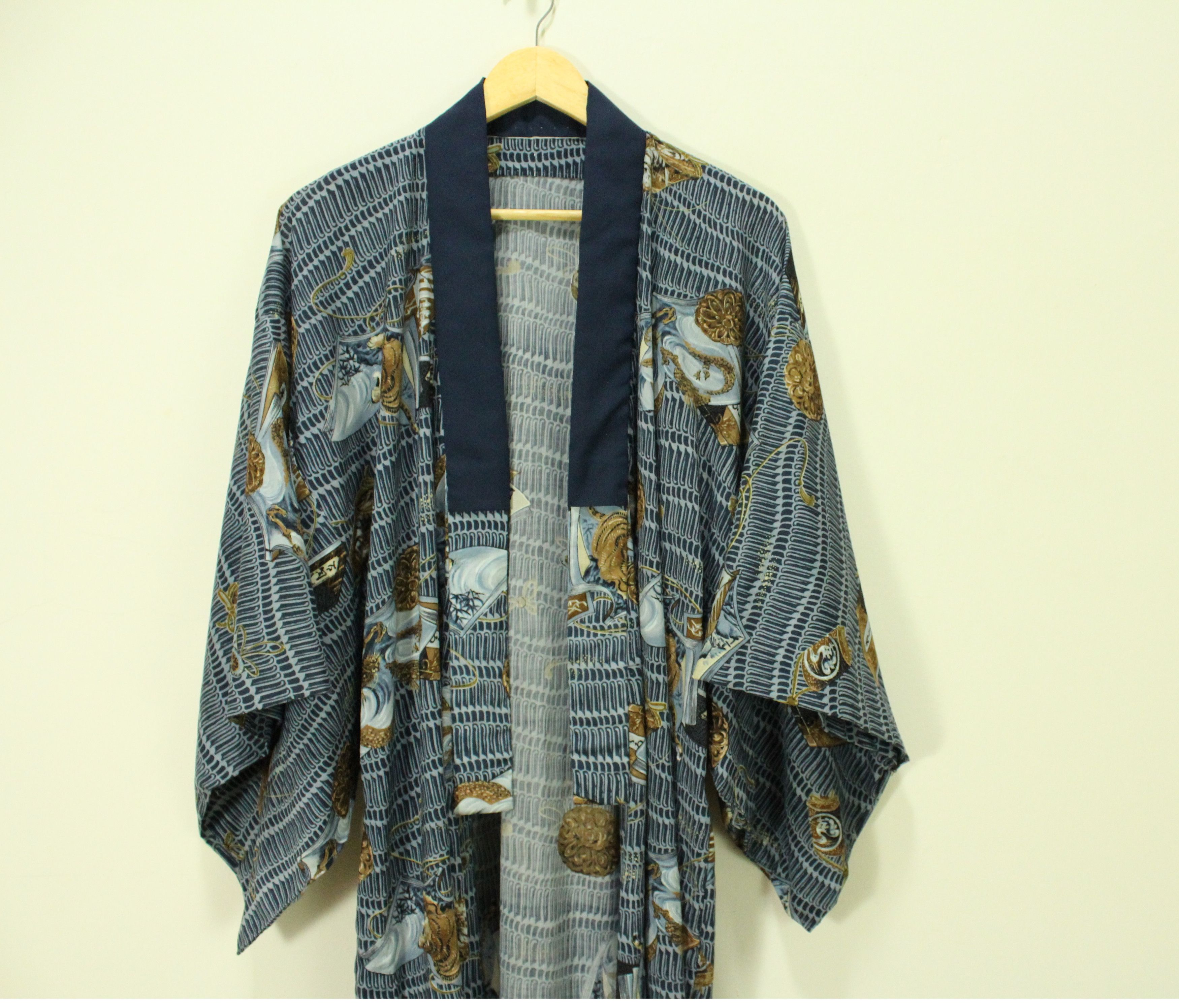 Japanese Brand Vintage KIMONO Japan Long Cardigan Jacket Samurai Tiger Size US L / EU 52-54 / 3 - 5 Thumbnail