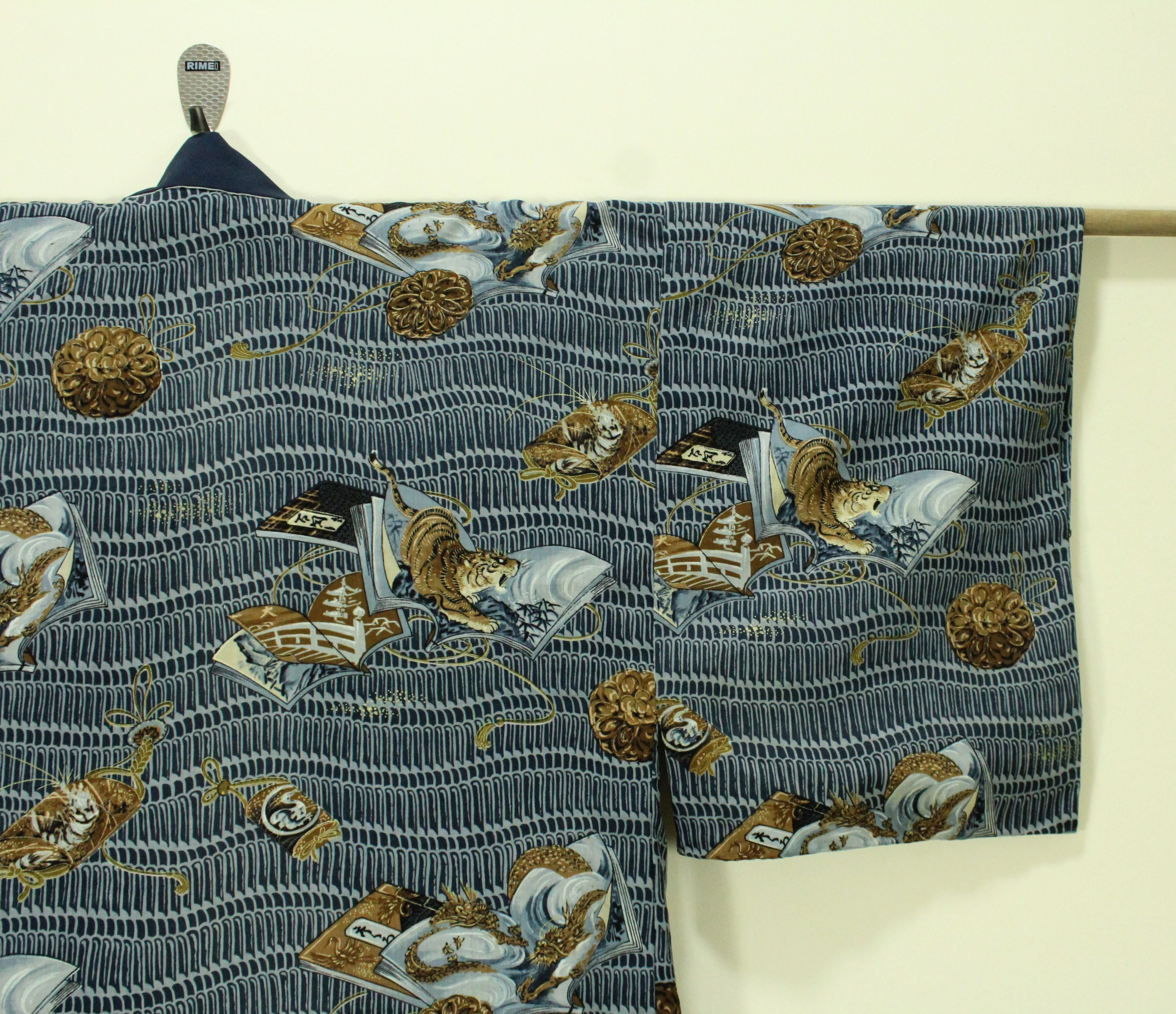 Japanese Brand Vintage KIMONO Japan Long Cardigan Jacket Samurai Tiger Size US L / EU 52-54 / 3 - 10 Thumbnail
