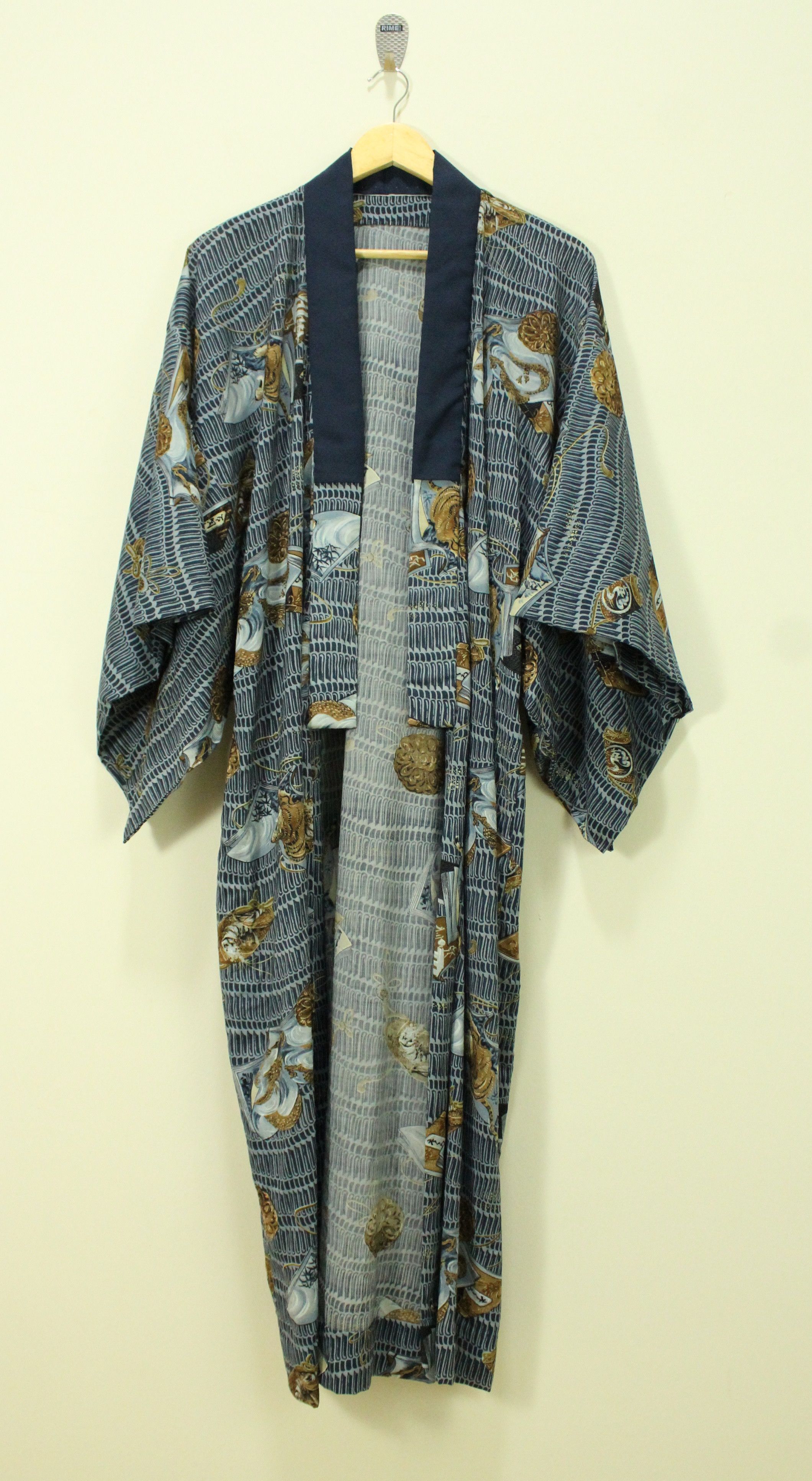 Japanese Brand Vintage KIMONO Japan Long Cardigan Jacket Samurai Tiger Size US L / EU 52-54 / 3 - 4 Thumbnail