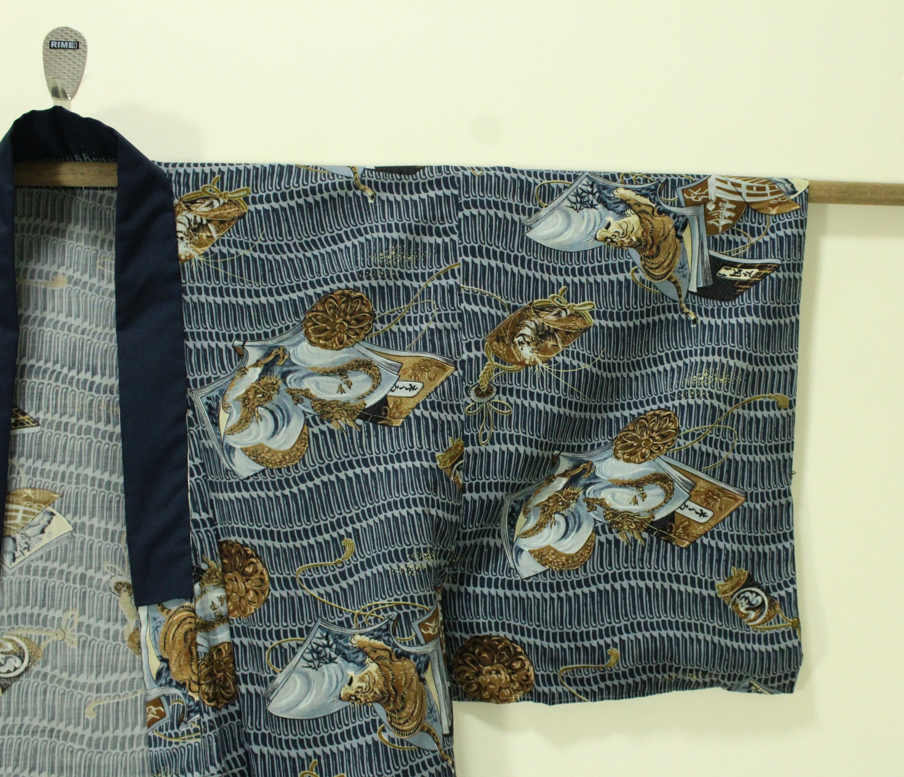 Japanese Brand Vintage KIMONO Japan Long Cardigan Jacket Samurai Tiger Size US L / EU 52-54 / 3 - 7 Thumbnail