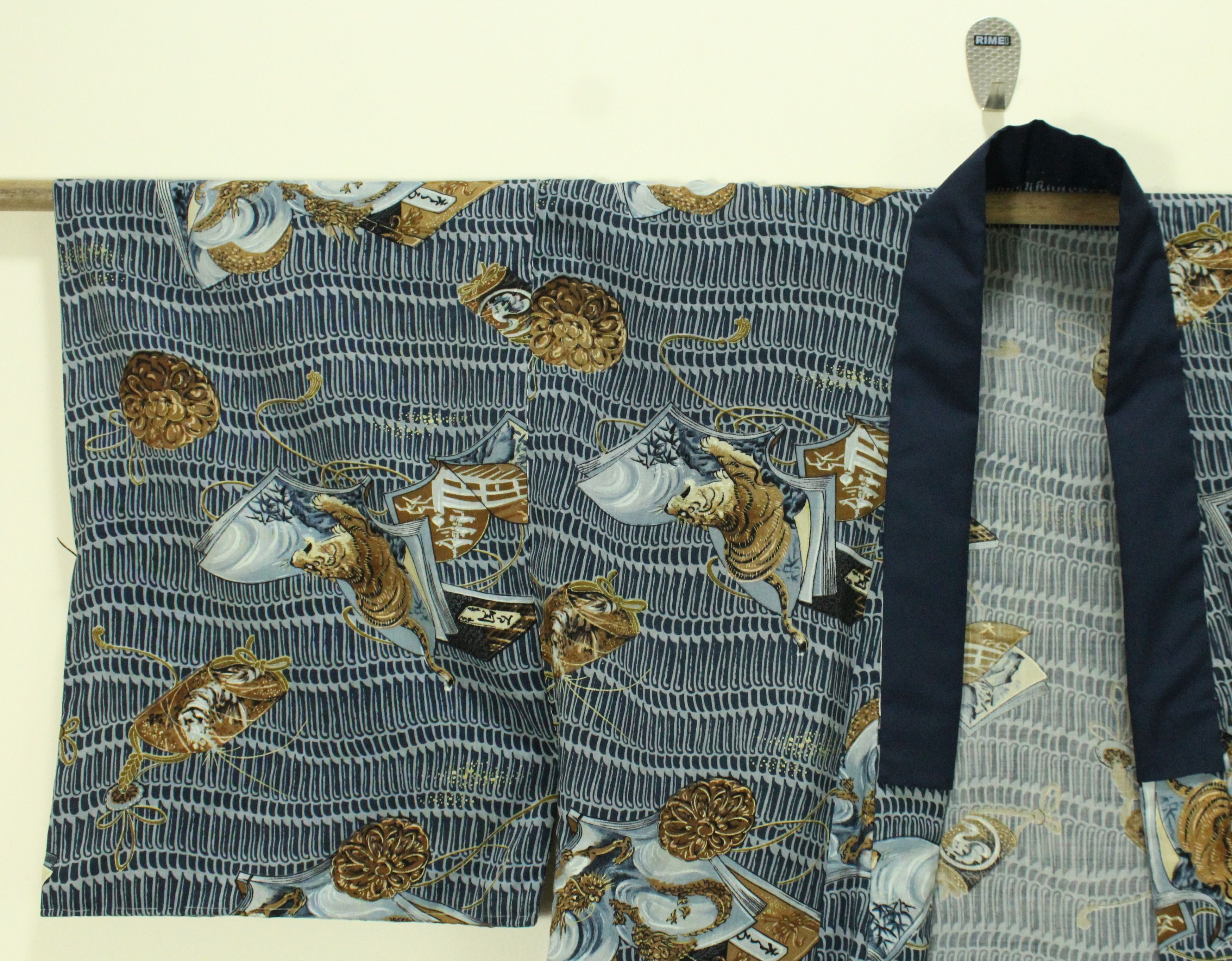 Japanese Brand Vintage KIMONO Japan Long Cardigan Jacket Samurai Tiger Size US L / EU 52-54 / 3 - 8 Thumbnail