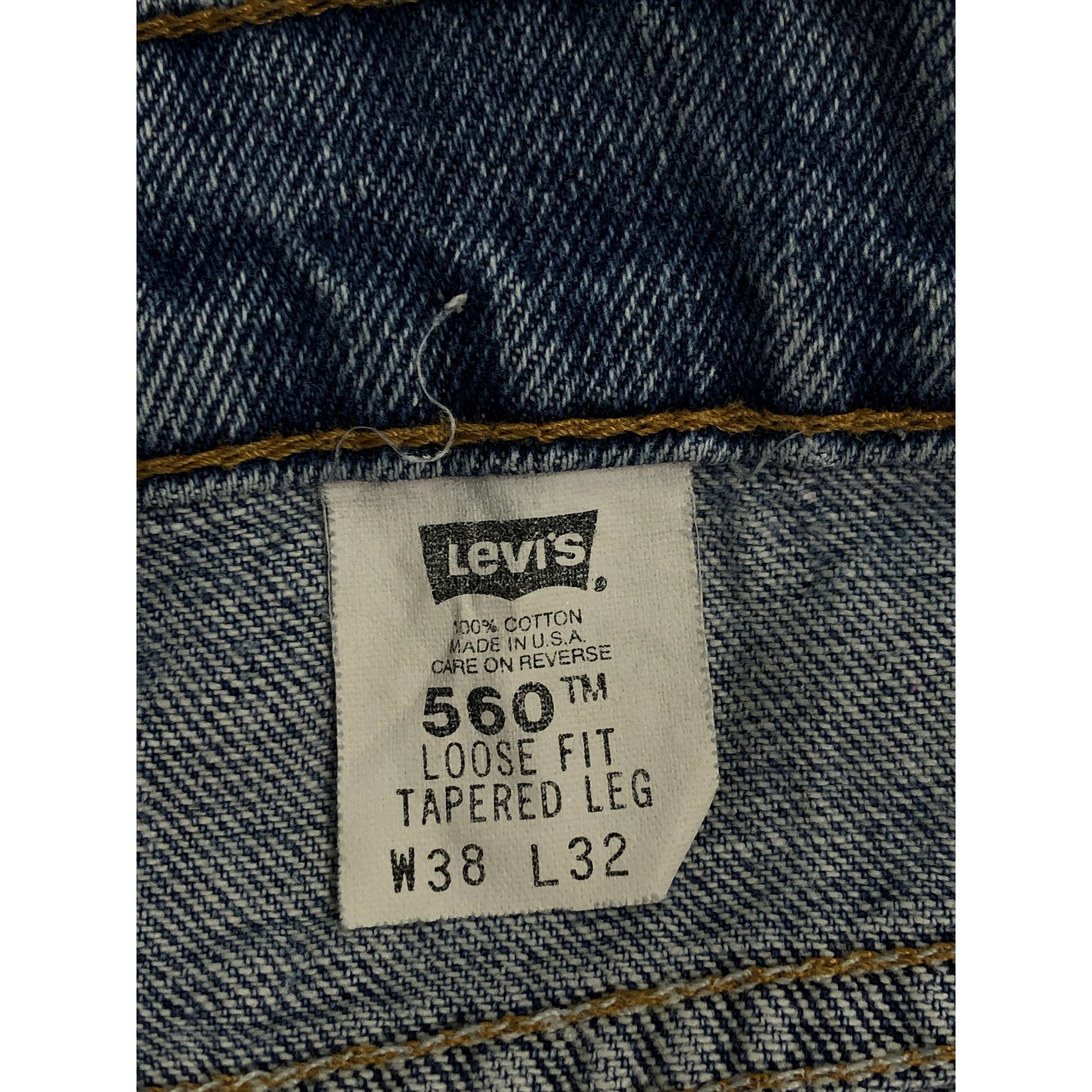 Levi's × Vintage Vintage 90s Levis 560 Comfort Fit Distressed Denim DP0088 Size US 36 / EU 52 - 6 Thumbnail
