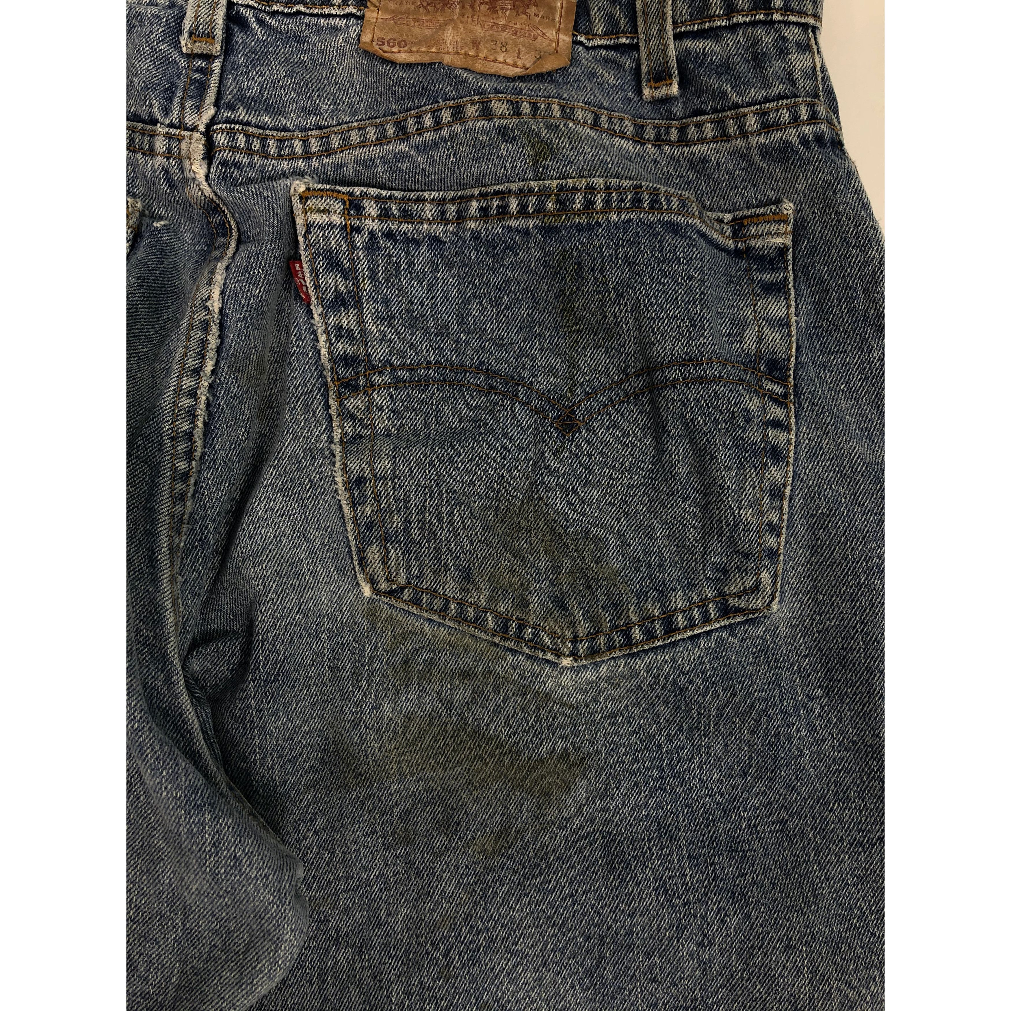 Levi's × Vintage Vintage 90s Levis 560 Comfort Fit Distressed Denim DP0088 Size US 36 / EU 52 - 10 Thumbnail