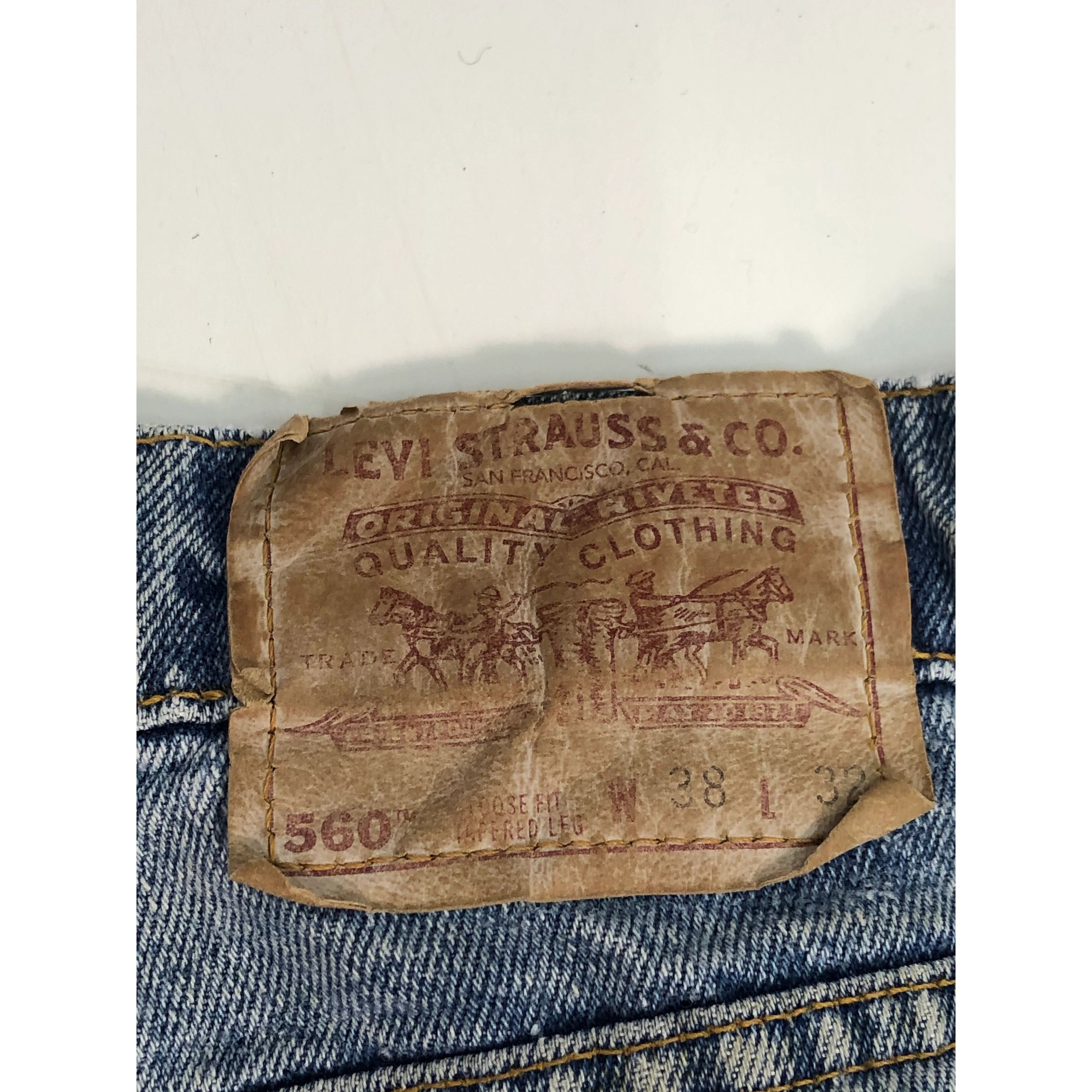 Levi's × Vintage Vintage 90s Levis 560 Comfort Fit Distressed Denim DP0088 Size US 36 / EU 52 - 5 Thumbnail