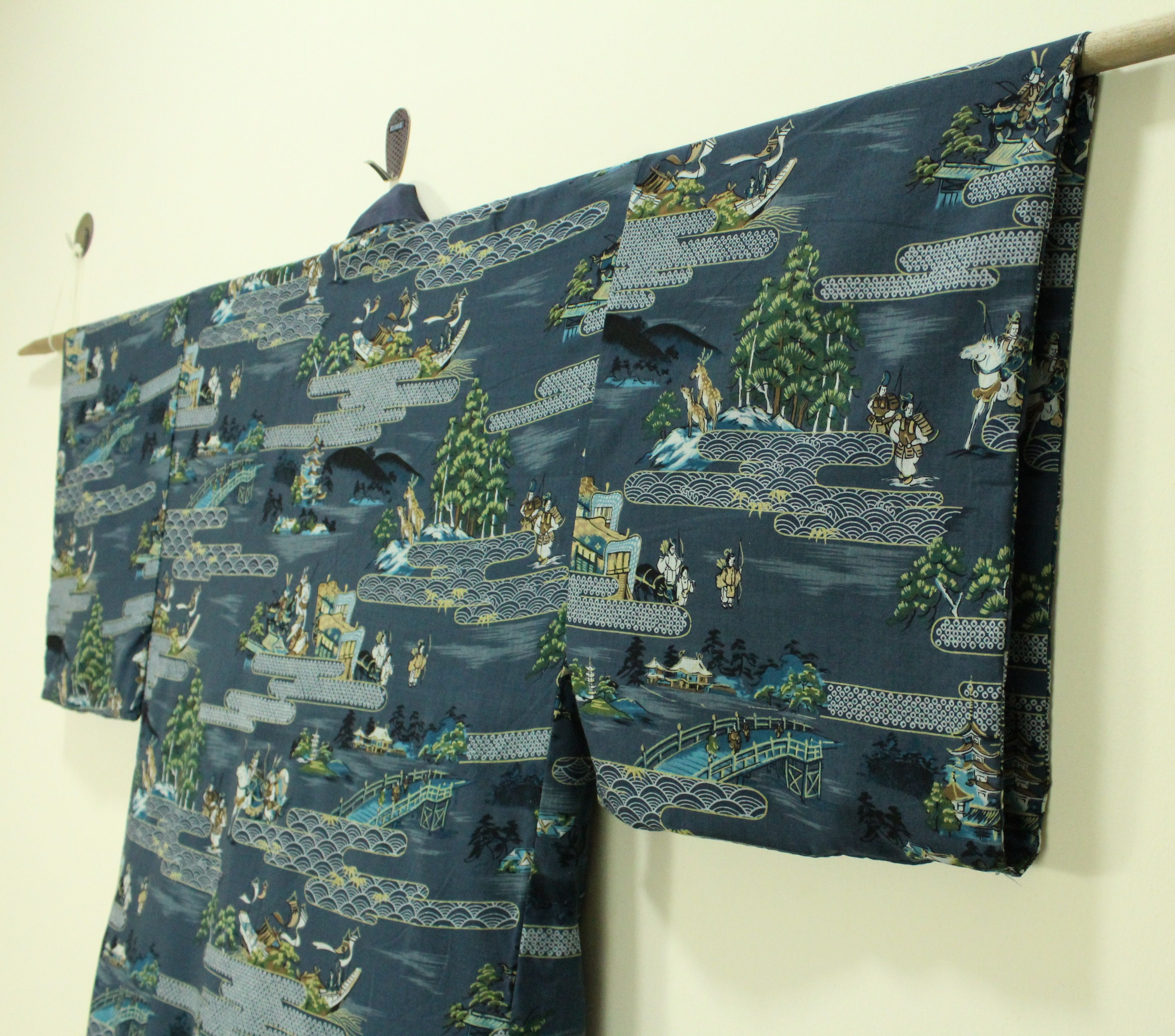Japanese Brand Vintage KIMONO Japan Long Cardigan Jacket Castle Size US L / EU 52-54 / 3 - 12 Thumbnail