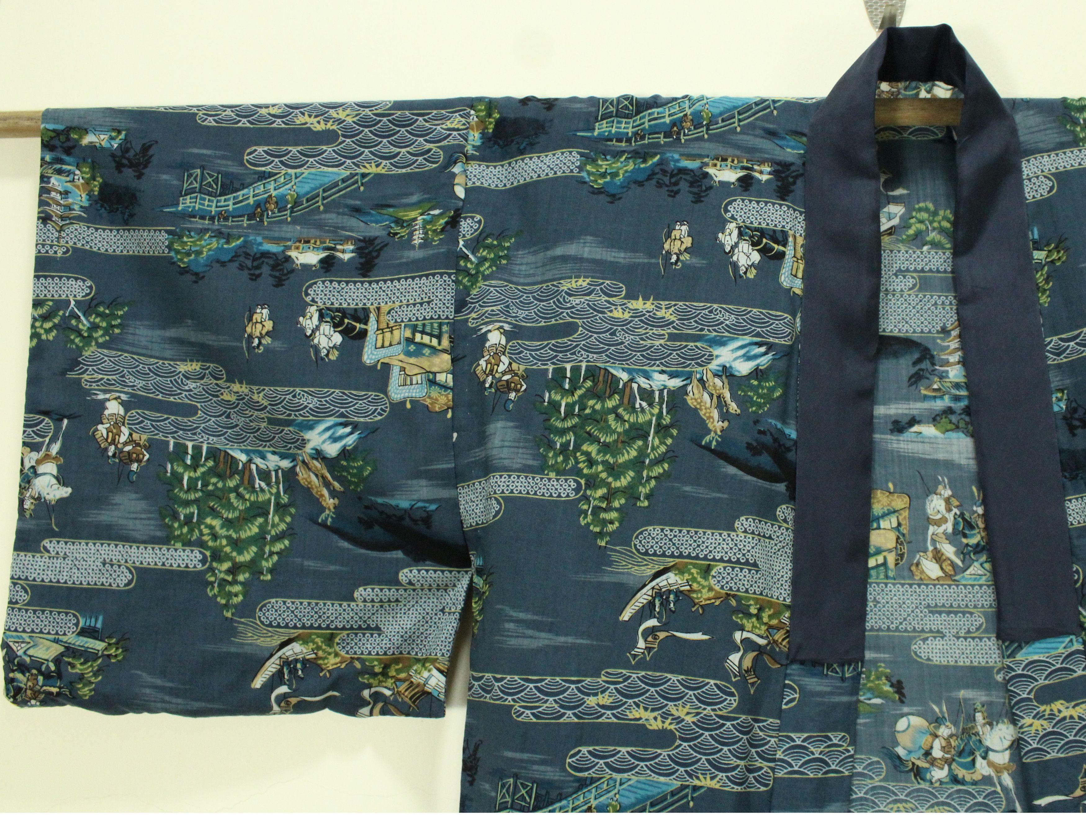 Japanese Brand Vintage KIMONO Japan Long Cardigan Jacket Castle Size US L / EU 52-54 / 3 - 8 Thumbnail