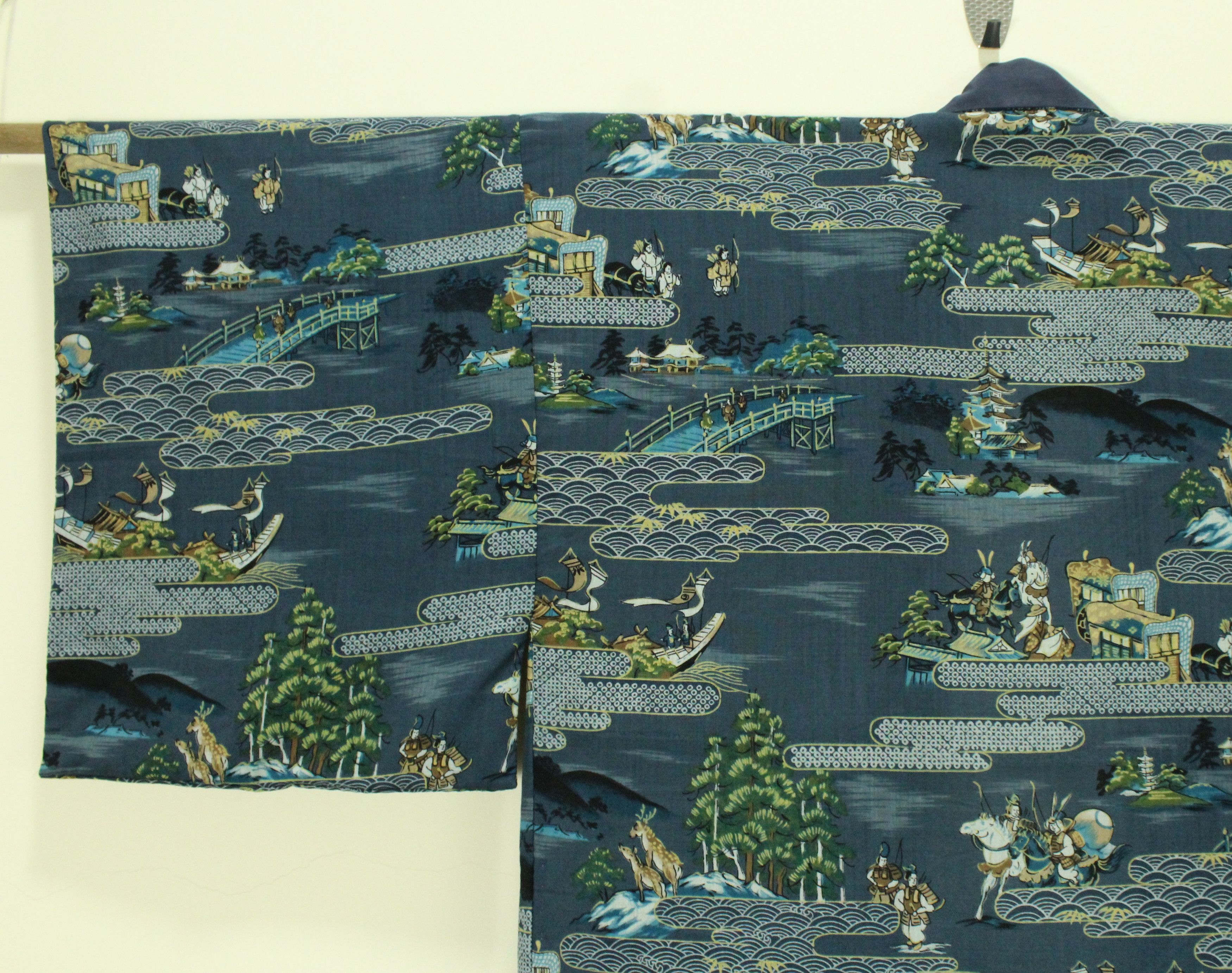Japanese Brand Vintage KIMONO Japan Long Cardigan Jacket Castle Size US L / EU 52-54 / 3 - 10 Thumbnail