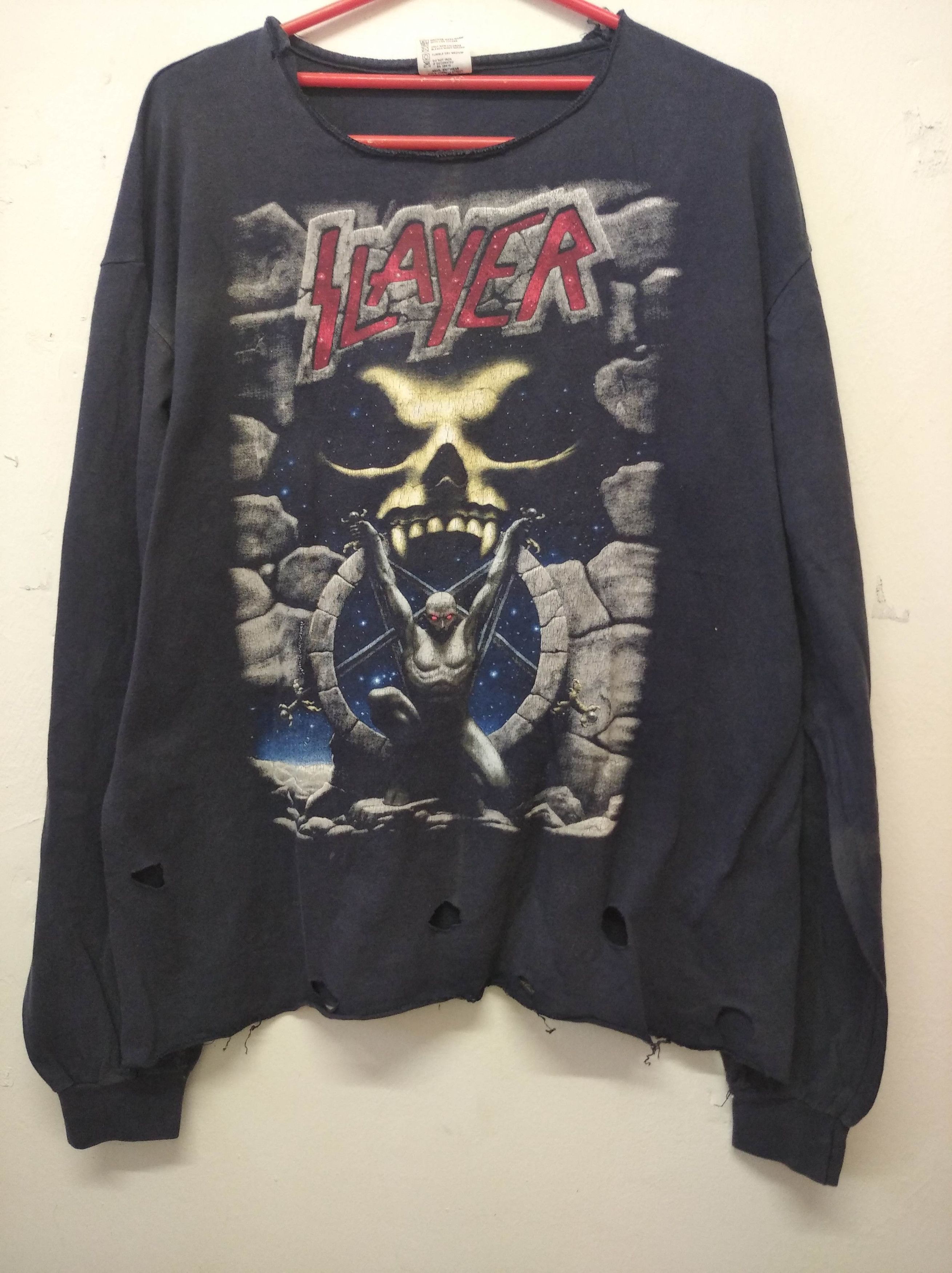 Slayer × Vintage Vintage 90's slayer live intrusion long sleeve shirt Size US L / EU 52-54 / 3 - 1 Thumbnail