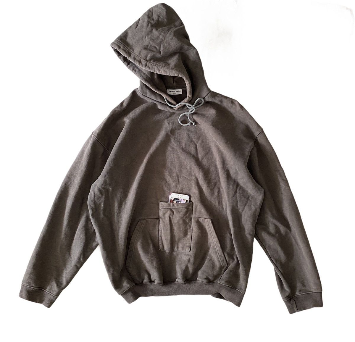 Balenciaga phone pocket hoodie hotsell