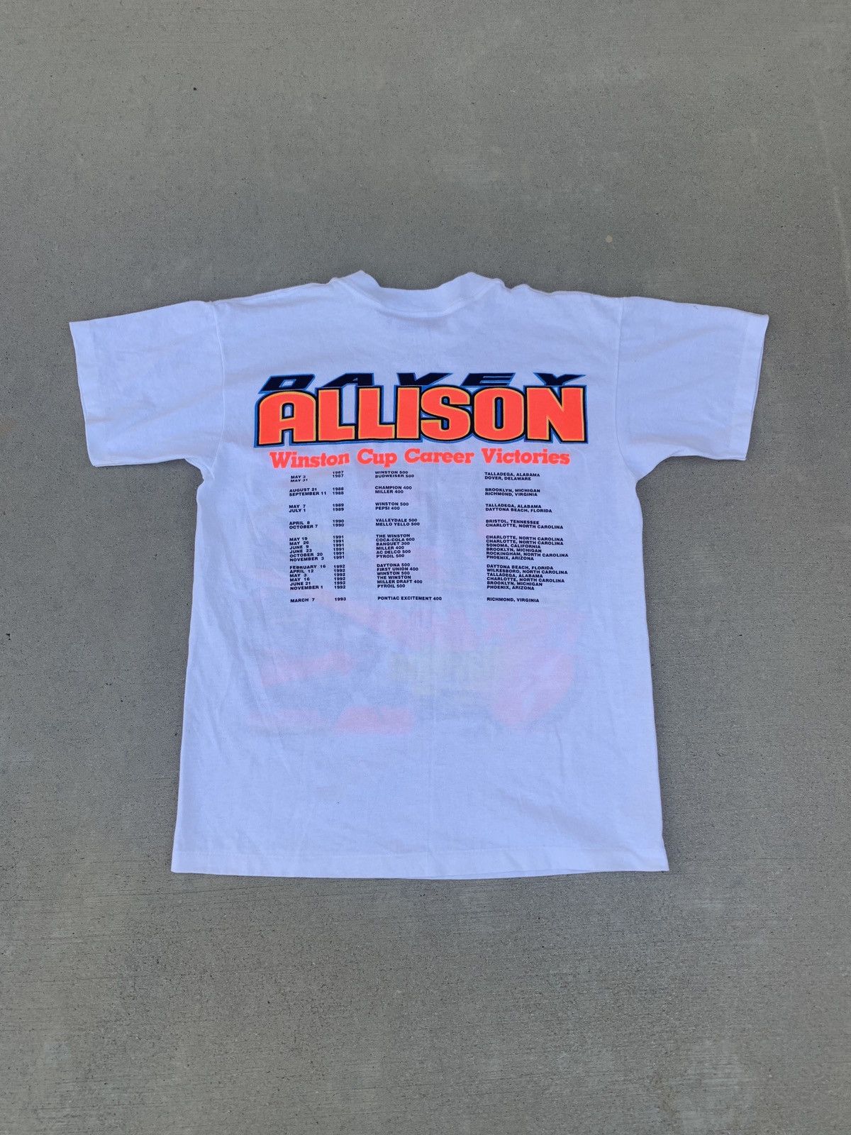 NASCAR Vintage 1993 Nascar Davey Allison T-shirt Size US M / EU 48-50 / 2 - 2 Thumbnail