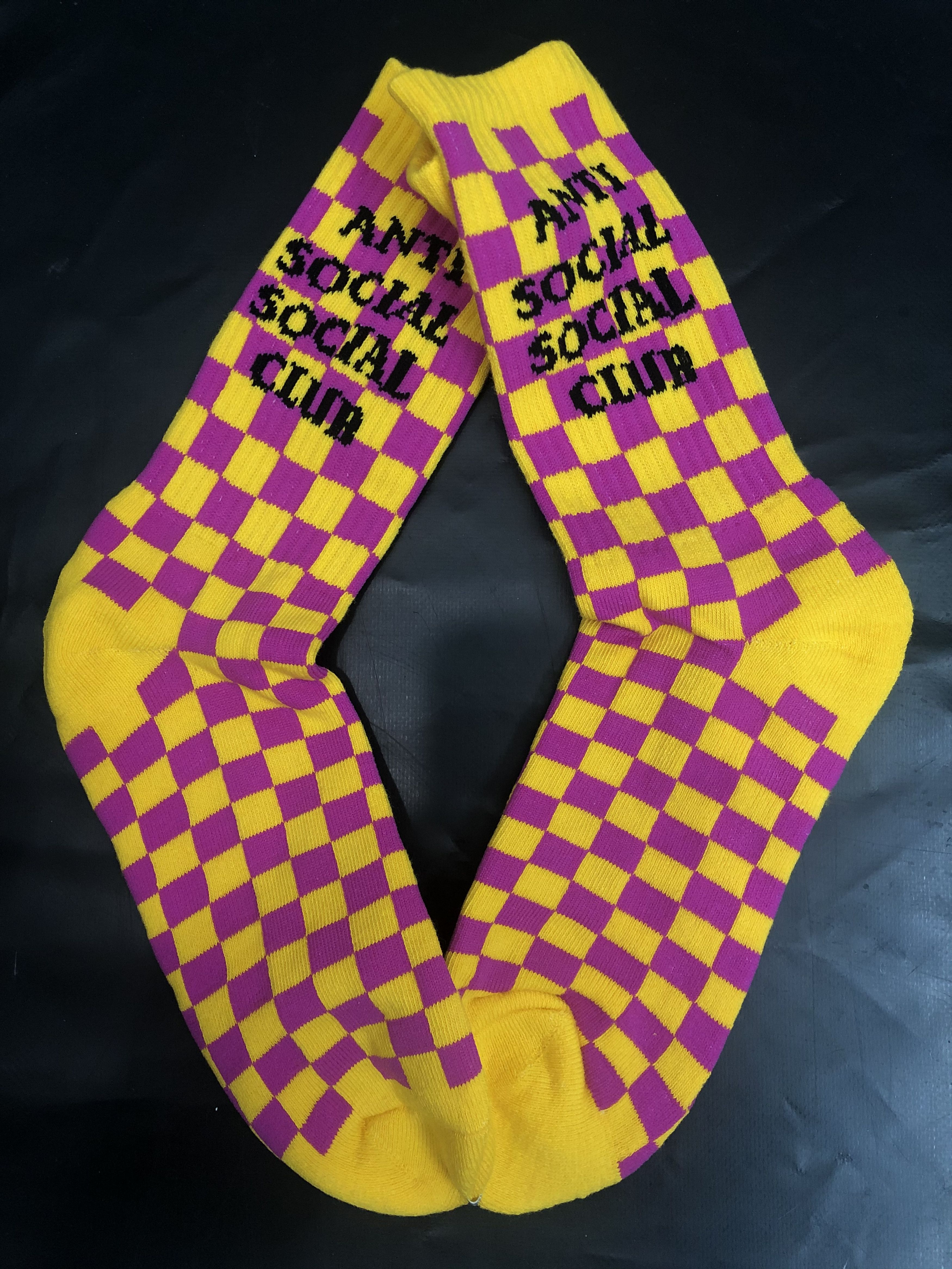 Anti Social Social Club DS ASSC Photo Booth Yellow Socks Supreme Bape CPFM kith Size ONE SIZE - 1 Thumbnail
