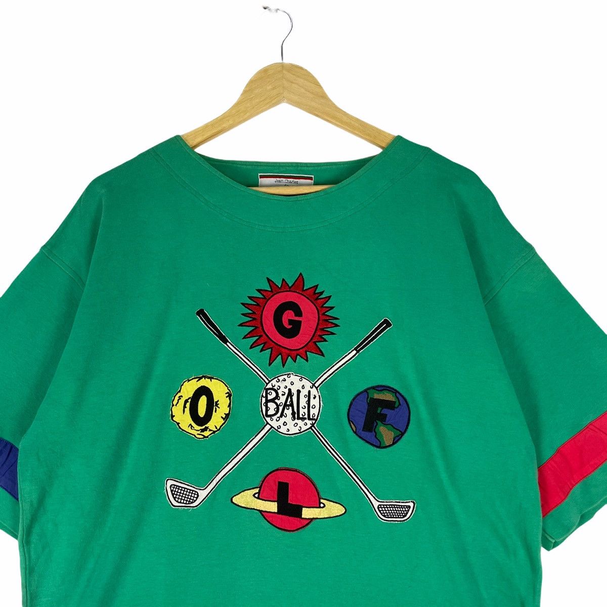 Jean Charles De Castelbajac ❄️Castelbajac Sports Golf Multi Colour Tshirt Size US L / EU 52-54 / 3 - 2 Thumbnail
