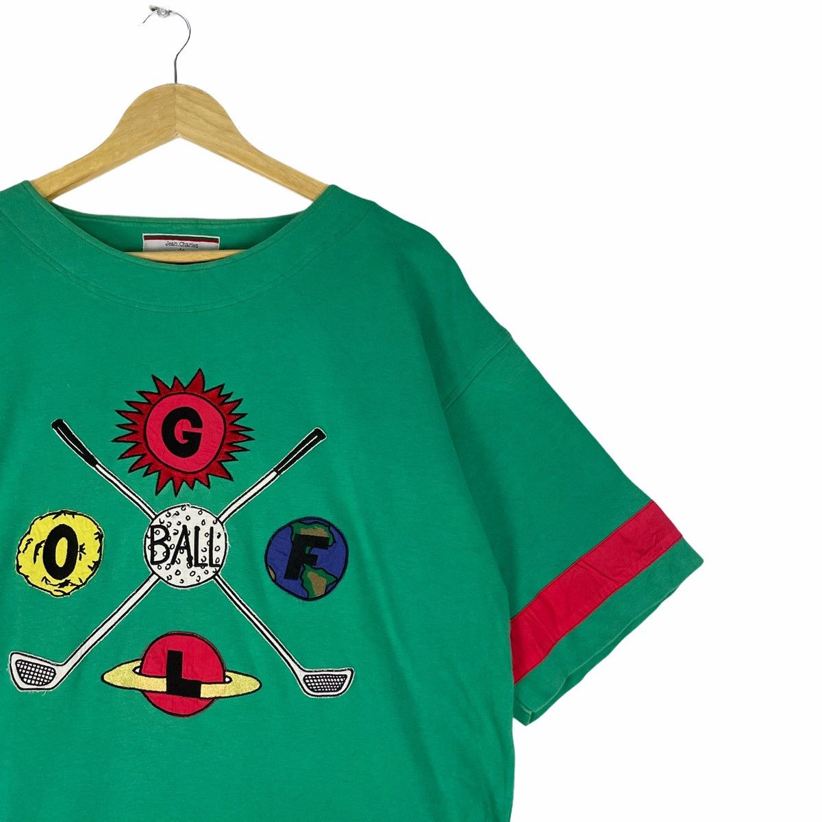 Jean Charles De Castelbajac ❄️Castelbajac Sports Golf Multi Colour Tshirt Size US L / EU 52-54 / 3 - 3 Thumbnail