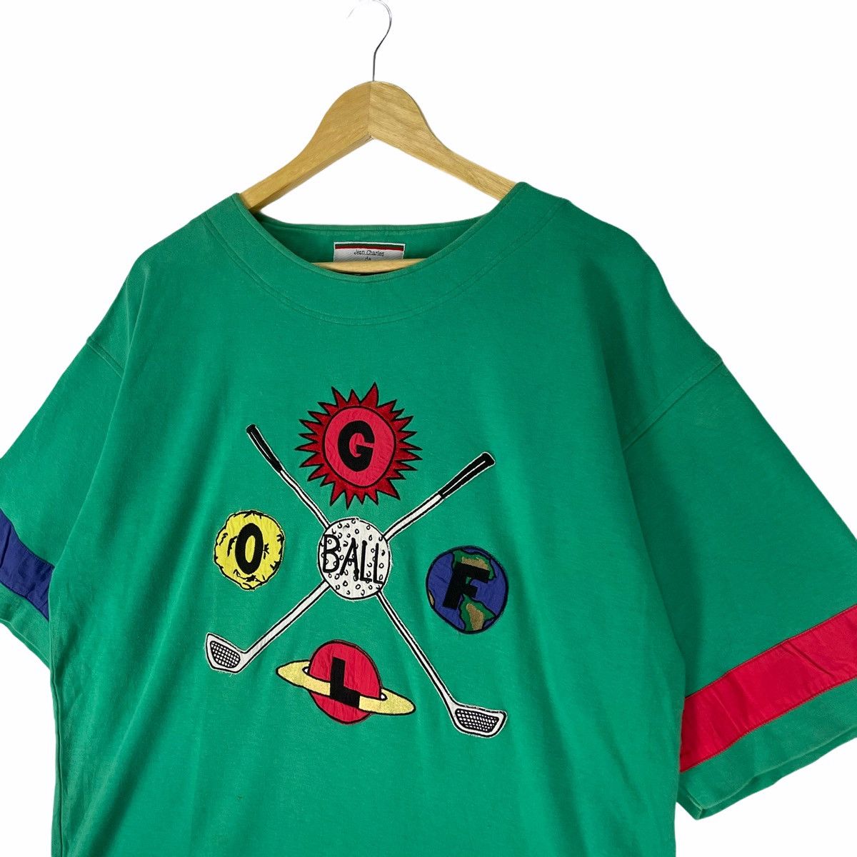 Jean Charles De Castelbajac ❄️Castelbajac Sports Golf Multi Colour Tshirt Size US L / EU 52-54 / 3 - 4 Thumbnail