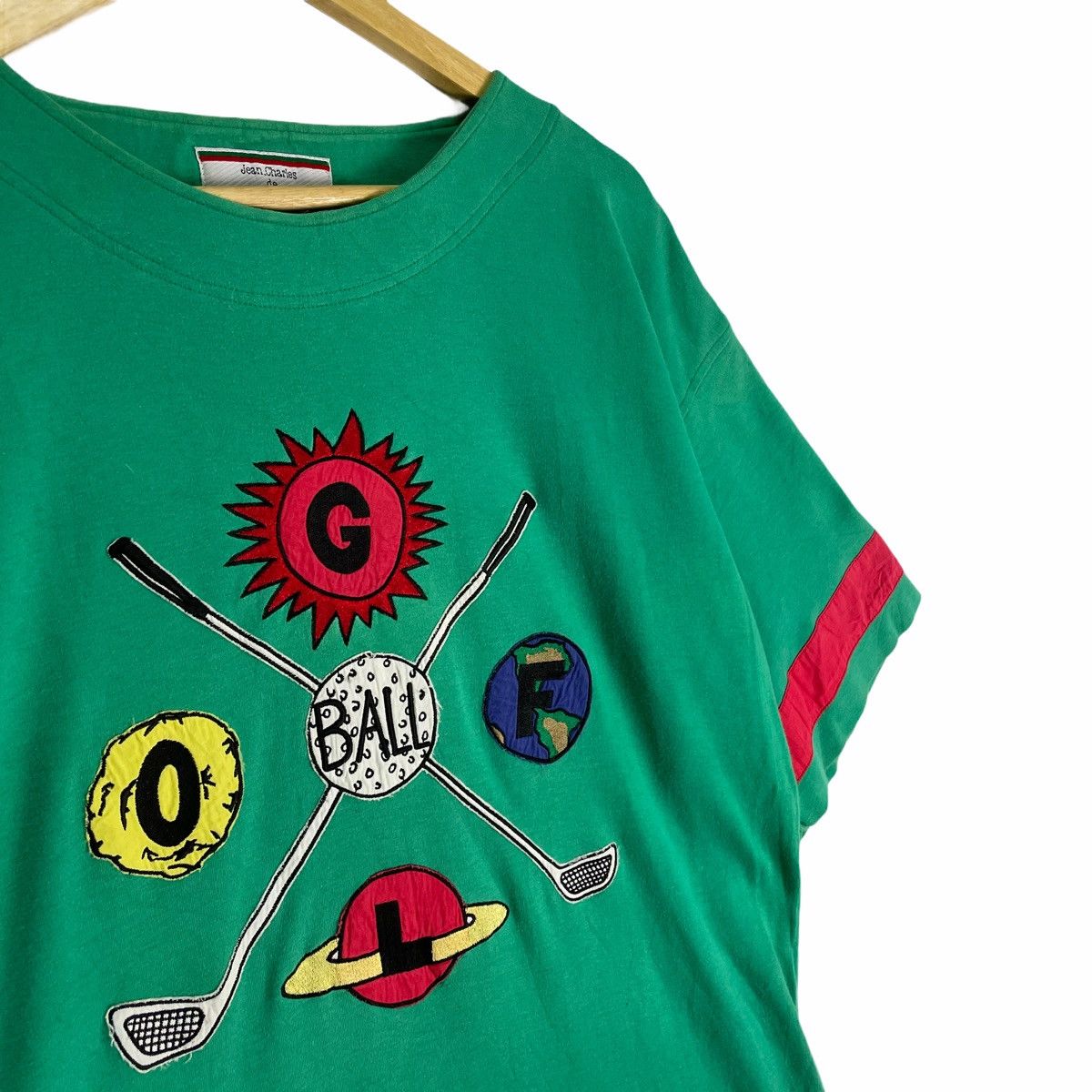 Jean Charles De Castelbajac ❄️Castelbajac Sports Golf Multi Colour Tshirt Size US L / EU 52-54 / 3 - 5 Thumbnail