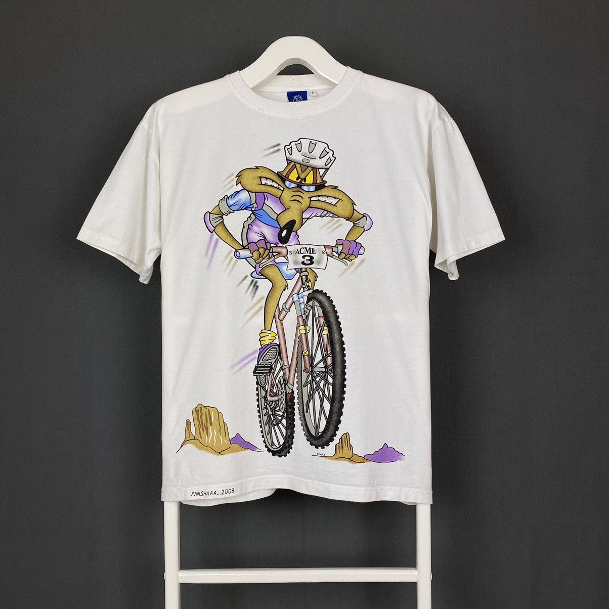 Cartoon Network × Vintage 2008 Coyote Double Side Big Print T-Shirt Size US L / EU 52-54 / 3 - 1 Thumbnail