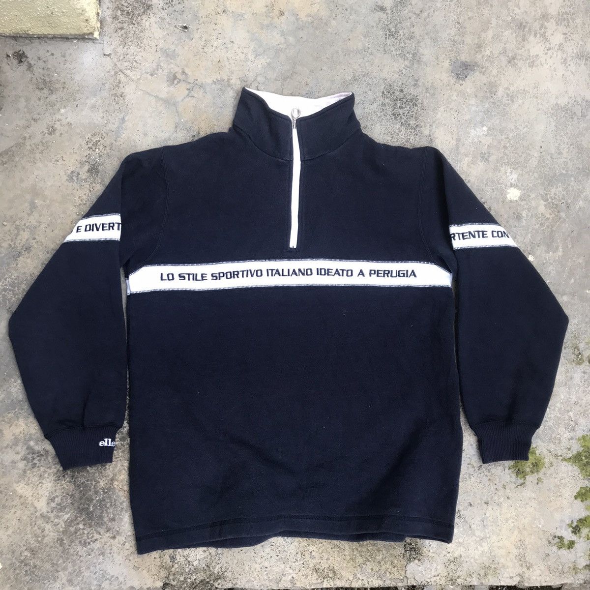 Vintage Vintage Ellese Sweatshirt Half Zip Size US M / EU 48-50 / 2 - 1 Thumbnail