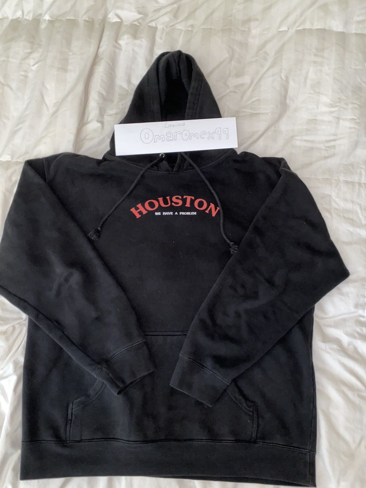 image of Travis Scott “Houston” Hoodie - L in Black, Men's (Size Large)