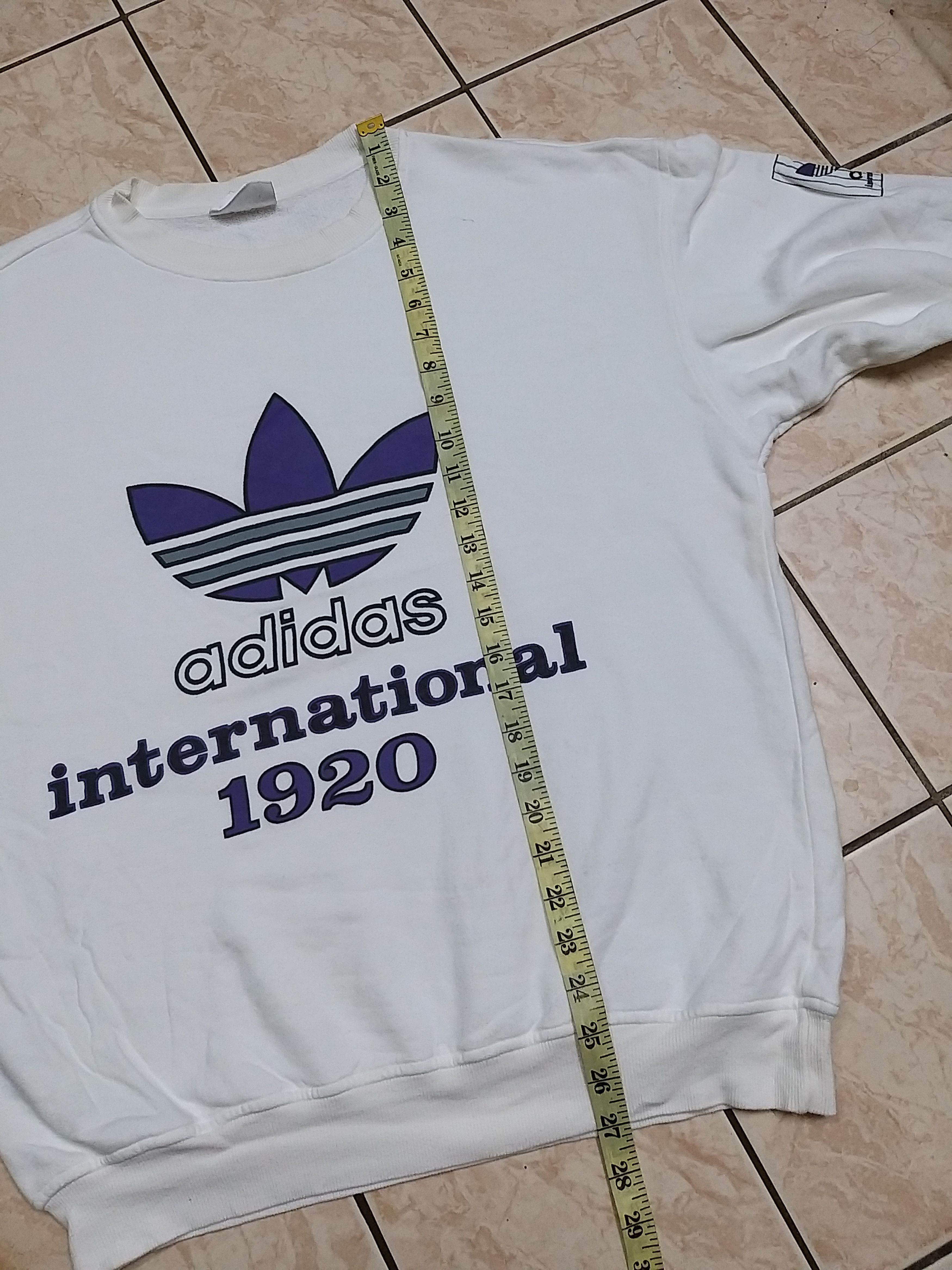 Adidas SICK🔥VINTAGE ADIDAS TREFOIL BIG LOGO PULLOVER SWEATSHIRT Size US L / EU 52-54 / 3 - 7 Thumbnail