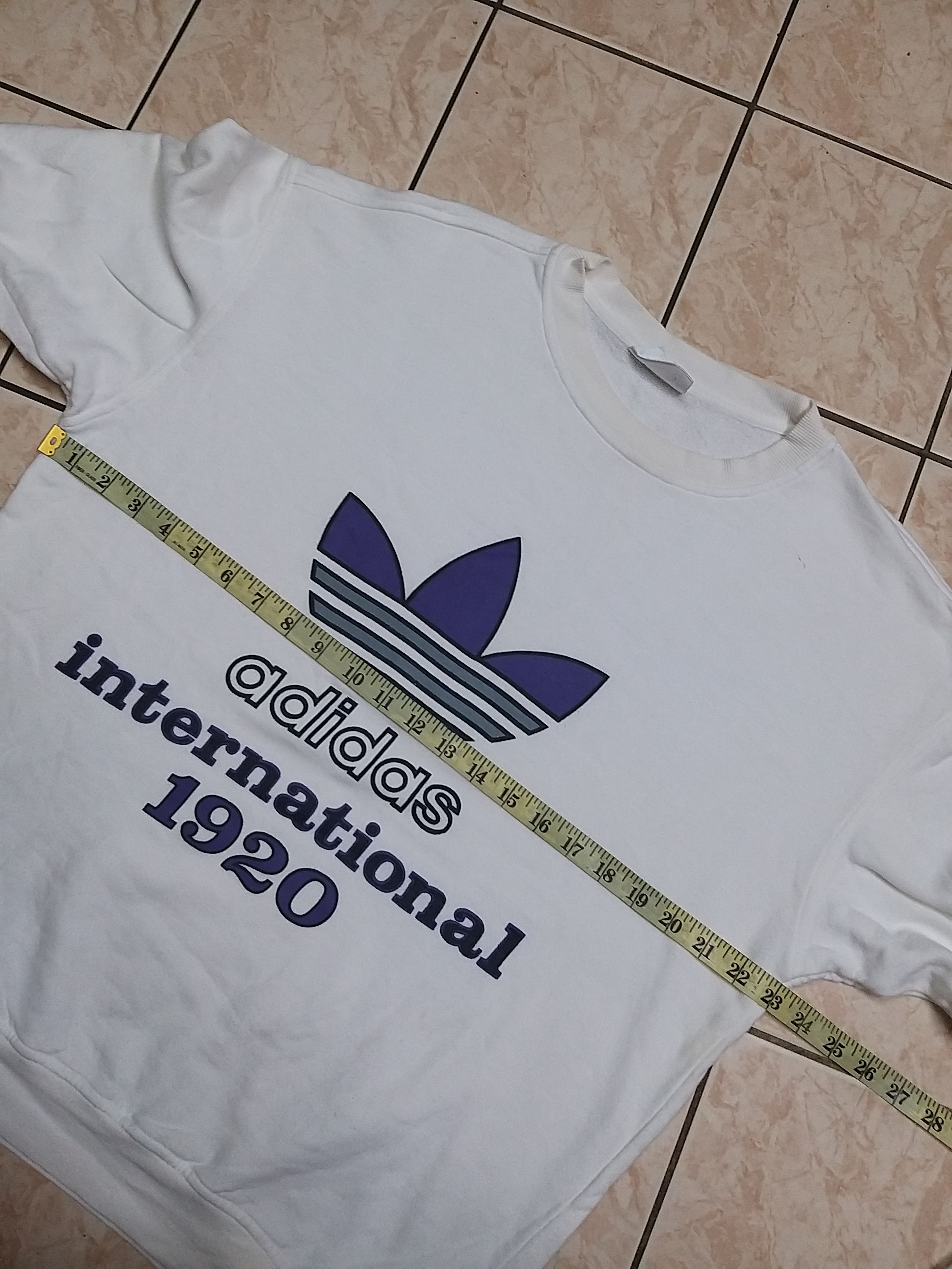 Adidas SICK🔥VINTAGE ADIDAS TREFOIL BIG LOGO PULLOVER SWEATSHIRT Size US L / EU 52-54 / 3 - 6 Thumbnail
