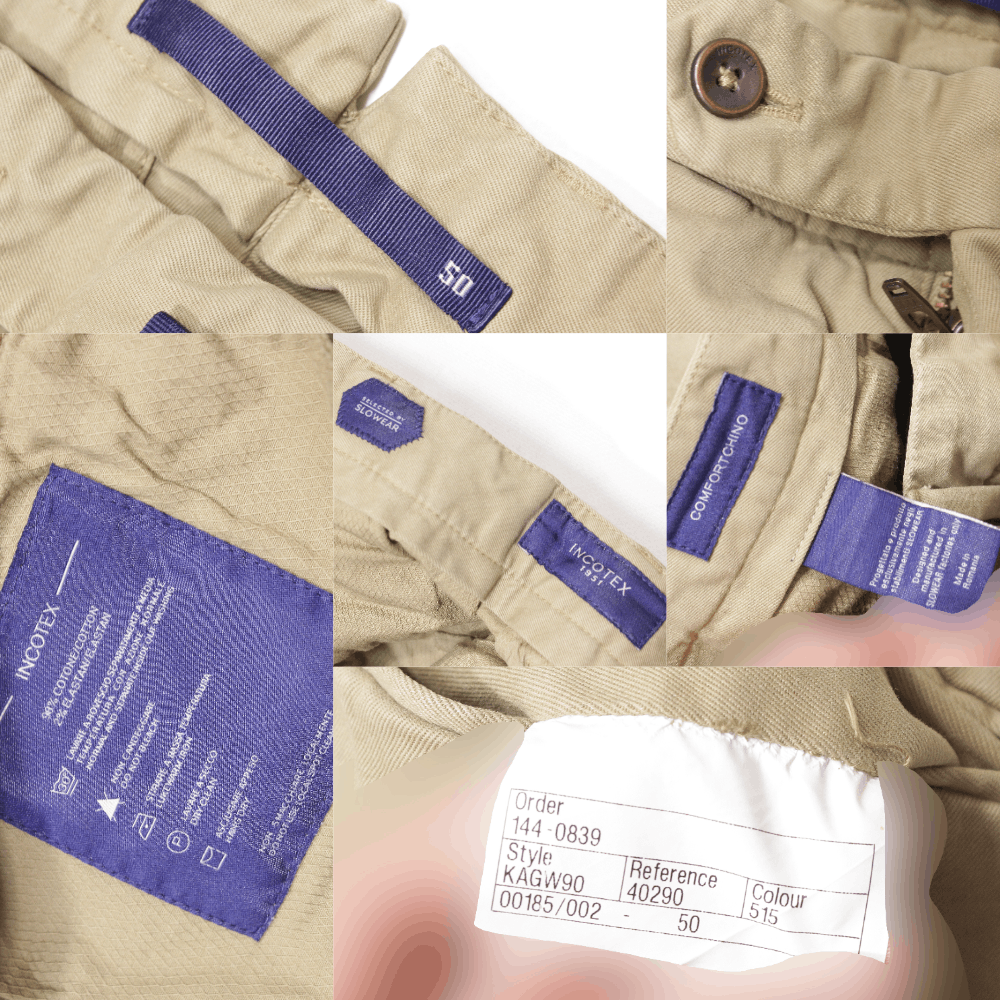 Incotex Comfortchino Pants Size US 34 / EU 50 - 9 Thumbnail