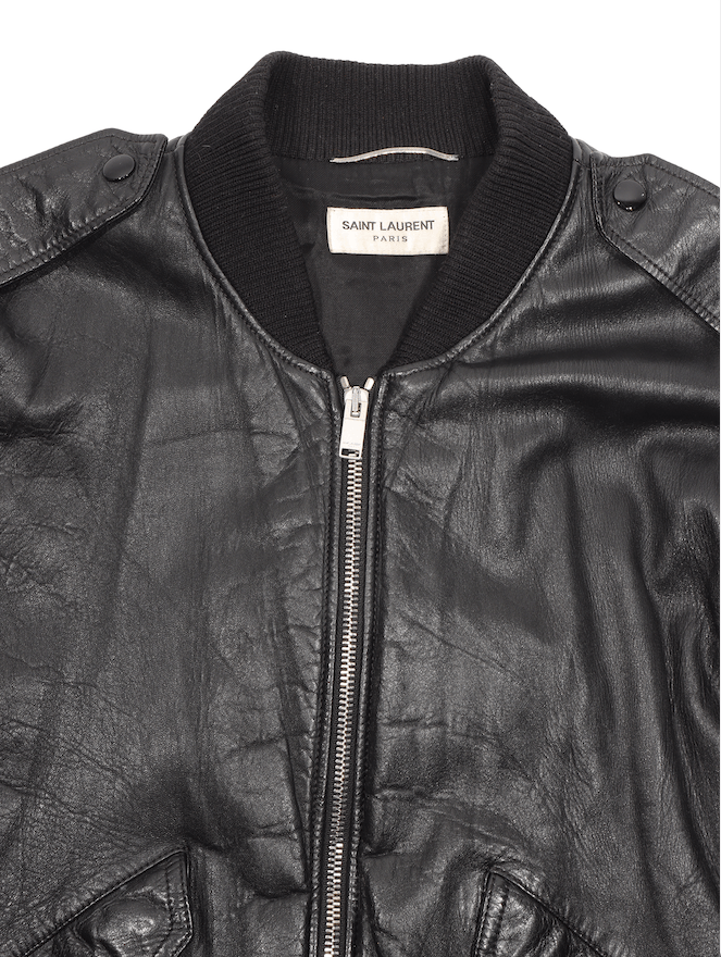Saint Laurent Paris Saint Laurent Leather Bomber Jacket (2016) Size US L / EU 52-54 / 3 - 4 Thumbnail