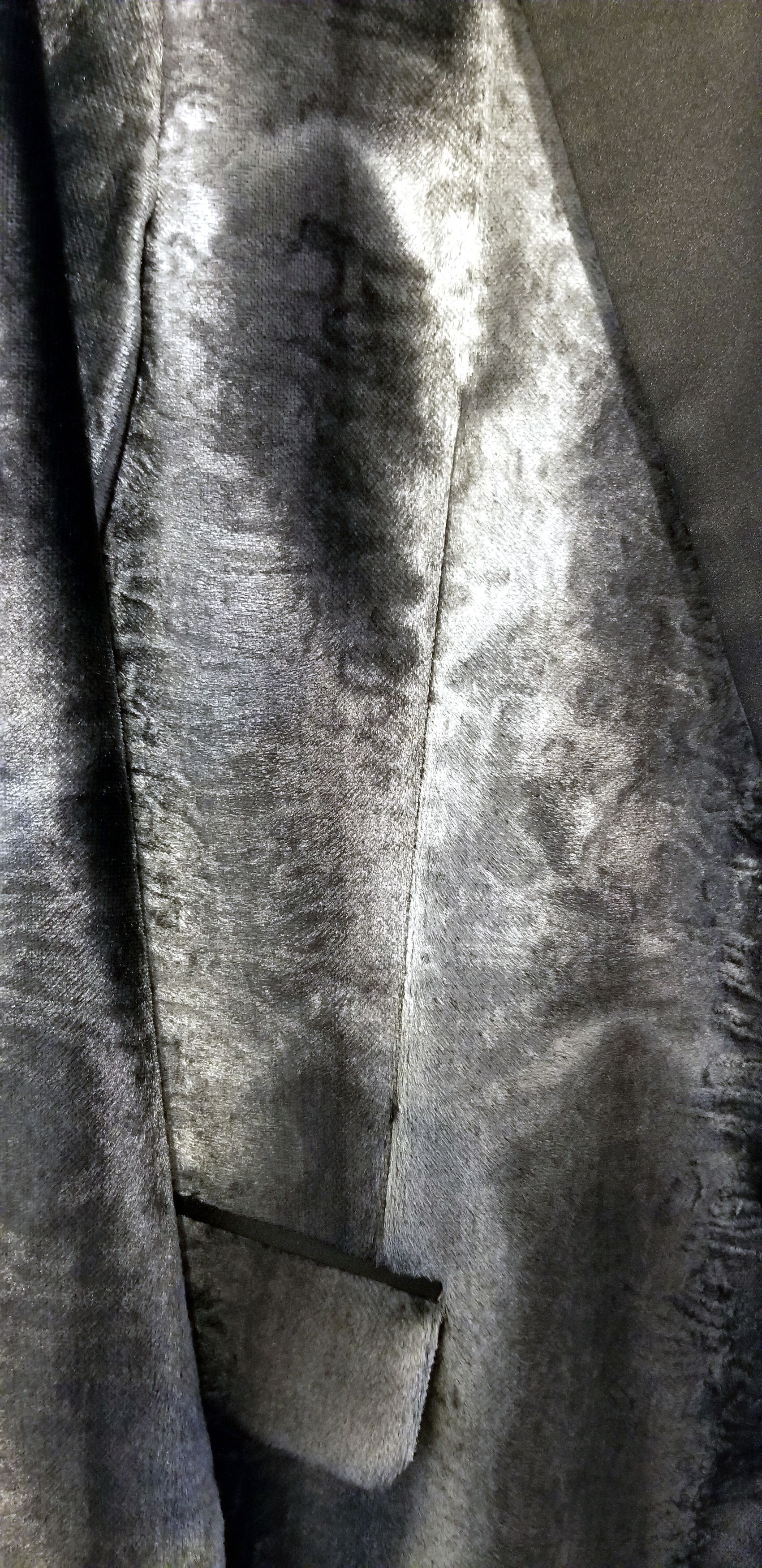 Dsquared2 Astrakhan Effect Grey Velvet Tux Size 48S - 6 Thumbnail
