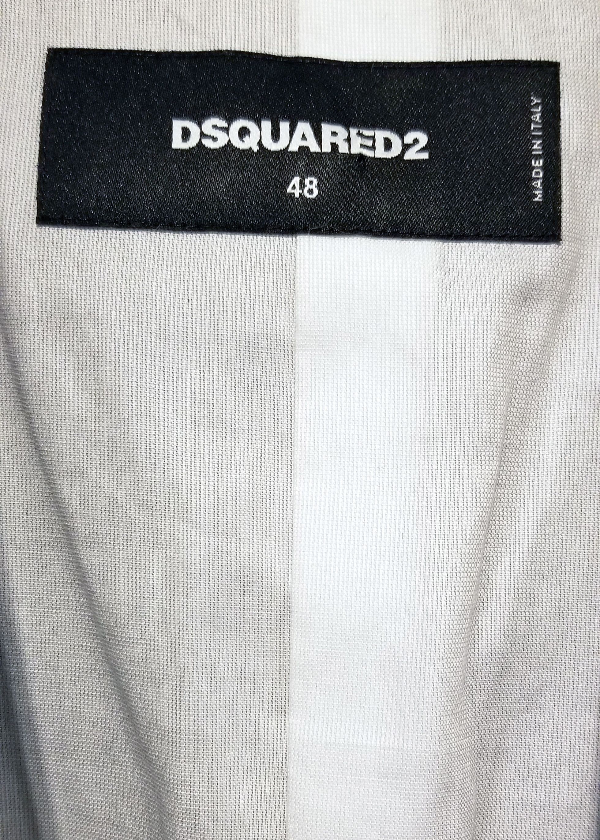 Dsquared2 Astrakhan Effect Grey Velvet Tux Size 48S - 4 Thumbnail