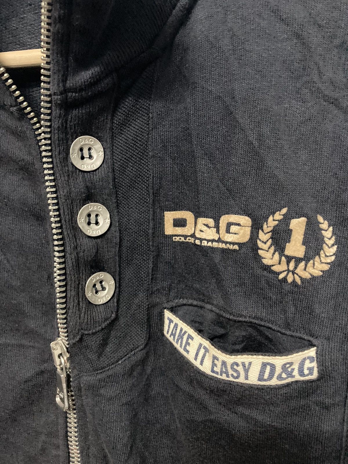 Dolce & Gabbana Dolce & Gabbana Zipper Sweatshirt With Button Up Size US S / EU 44-46 / 1 - 5 Thumbnail