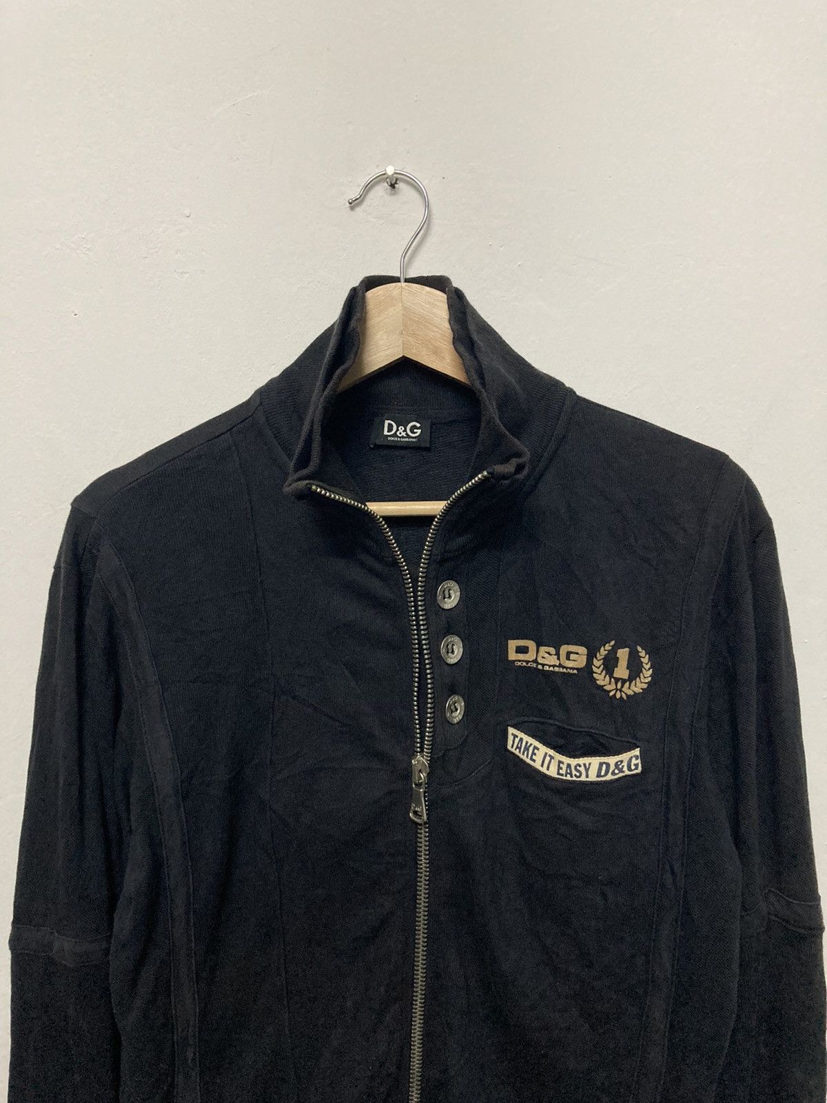 Dolce & Gabbana Dolce & Gabbana Zipper Sweatshirt With Button Up Size US S / EU 44-46 / 1 - 4 Thumbnail