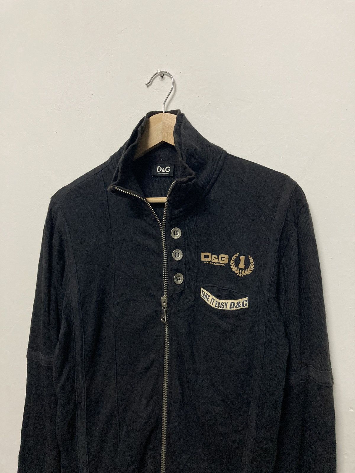 Dolce & Gabbana Dolce & Gabbana Zipper Sweatshirt With Button Up Size US S / EU 44-46 / 1 - 3 Thumbnail