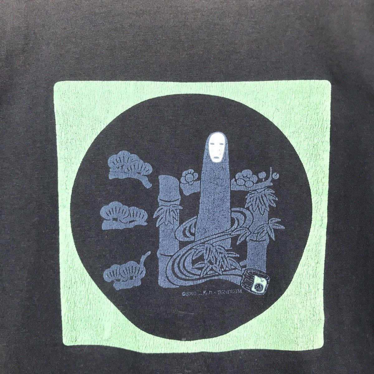 Anime Vintage 2001 Spirited Away Studio Ghibli Kaonashi Faded Tee Size US M / EU 48-50 / 2 - 6 Thumbnail