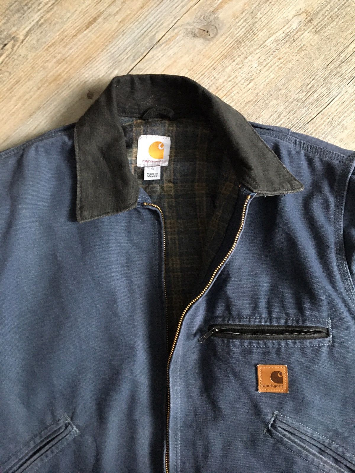 VTG Carhartt Detroit J97 DKB Jacket Made USA Blanket Lined