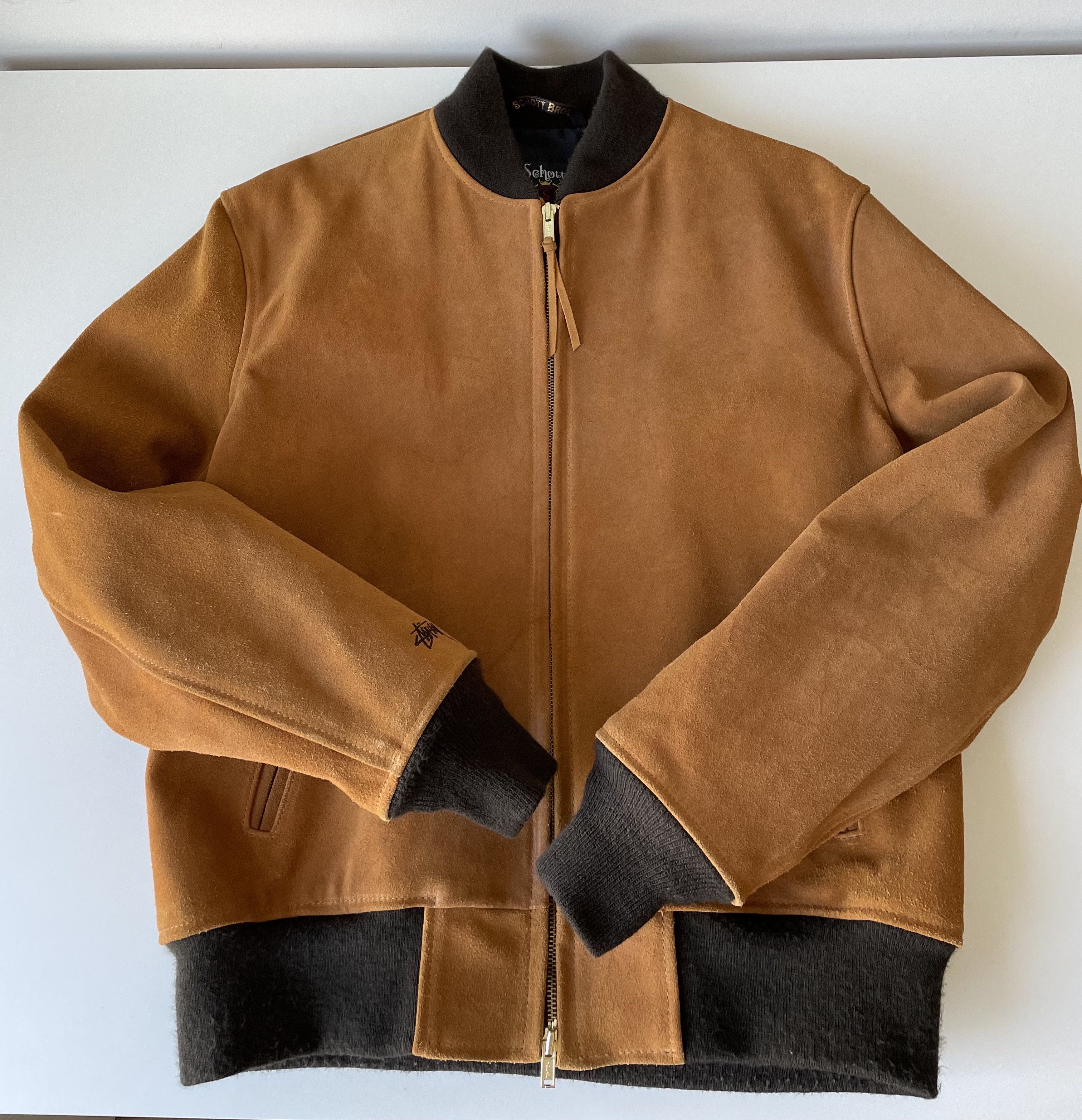 Schott × Stussy Stussy Schott Suede Jacket | Grailed