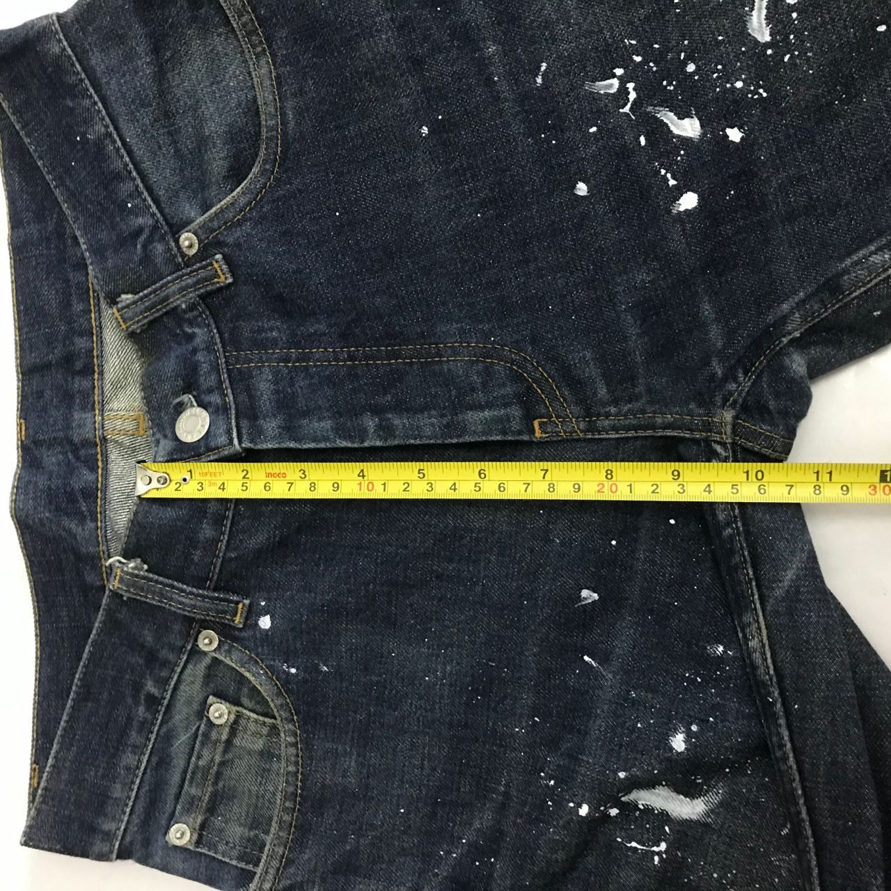 Helmut Lang × Vintage 🔥Helmut Lang 90s Custom Painter Jeans Classic Cut Size US 30 / EU 46 - 7 Thumbnail