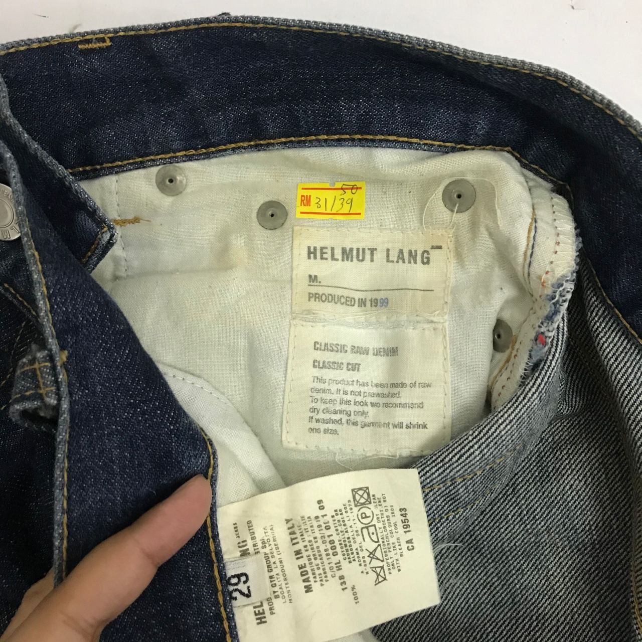 Helmut Lang × Vintage 🔥Helmut Lang 90s Custom Painter Jeans Classic Cut Size US 30 / EU 46 - 11 Thumbnail