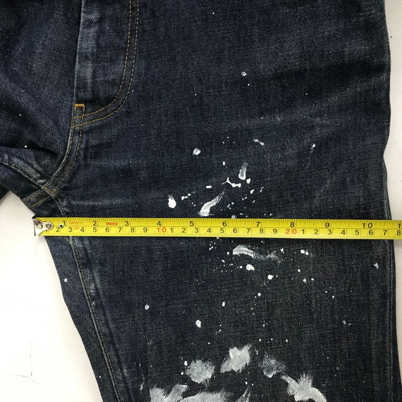 Helmut Lang × Vintage 🔥Helmut Lang 90s Custom Painter Jeans Classic Cut Size US 30 / EU 46 - 8 Thumbnail