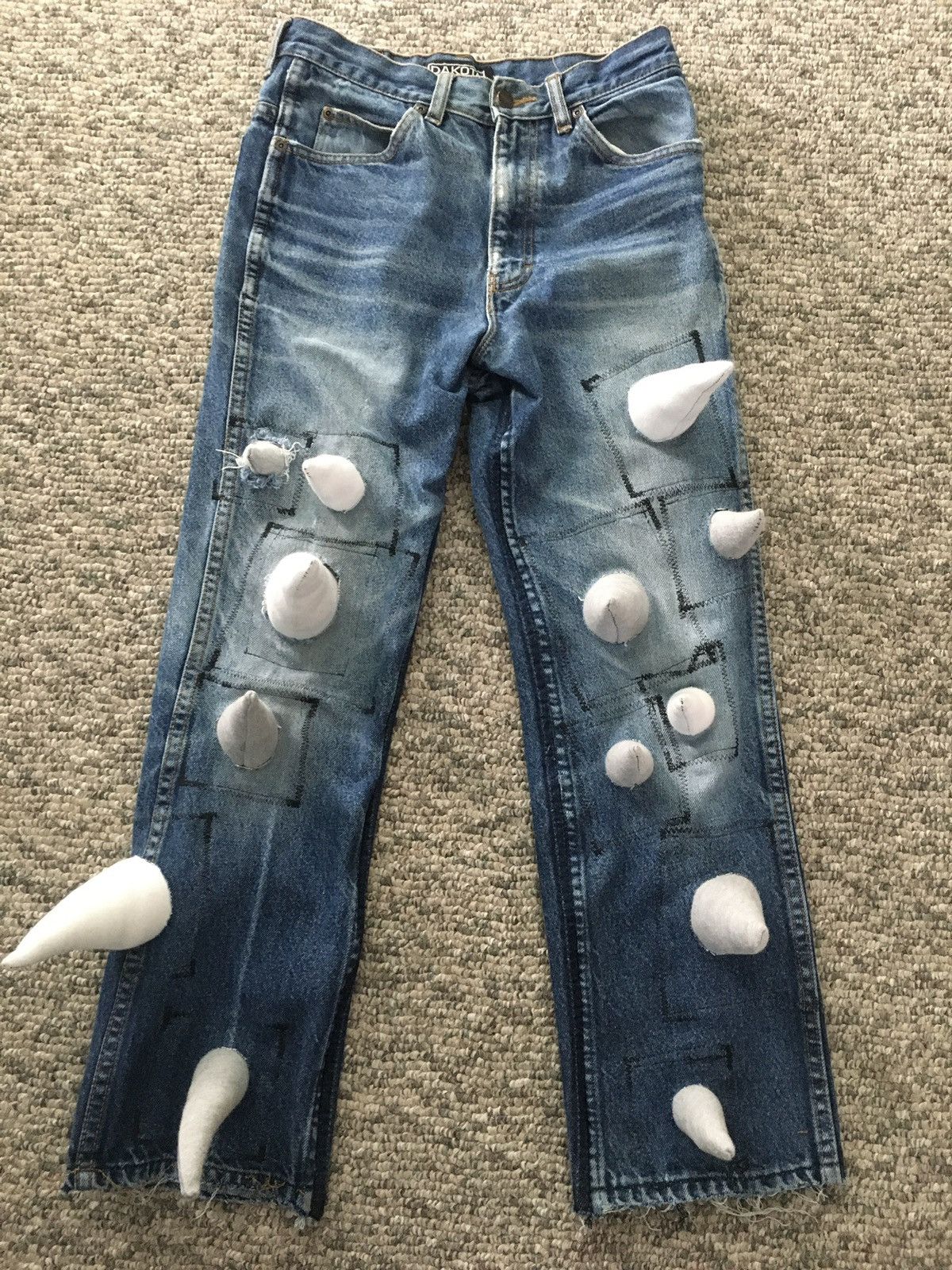 Handmade Horned denim jeans Size US 30 / EU 46 - 8 Thumbnail