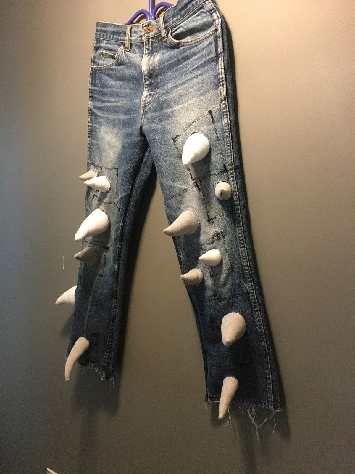 Handmade Horned denim jeans Size US 30 / EU 46 - 4 Thumbnail
