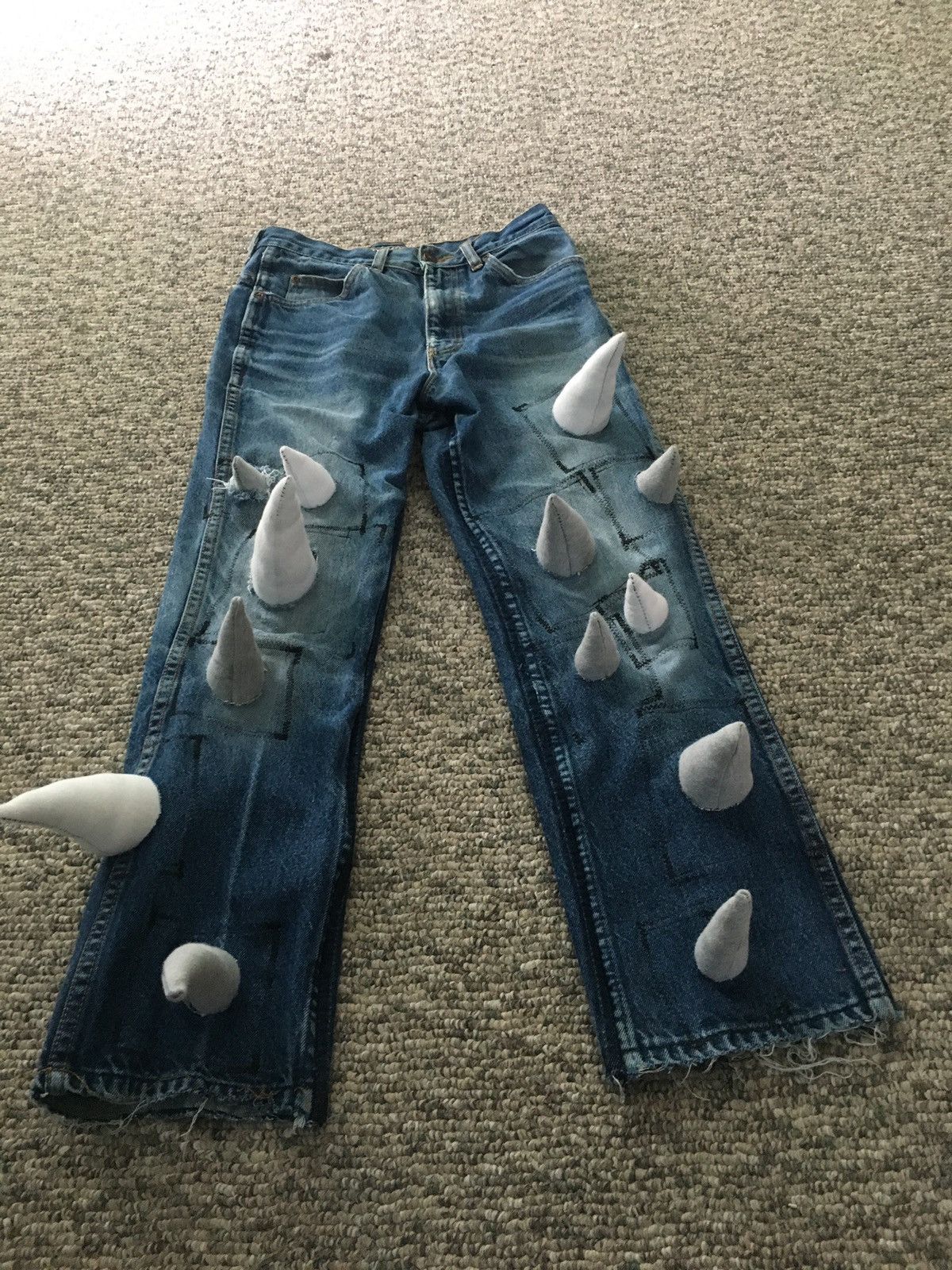 Handmade Horned denim jeans Size US 30 / EU 46 - 7 Thumbnail
