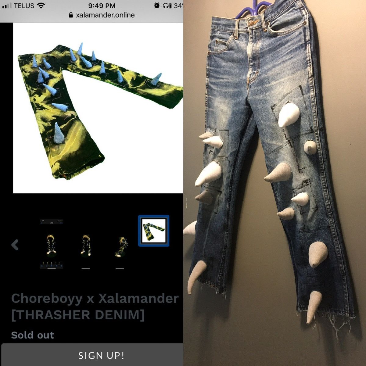 Handmade Horned denim jeans Size US 30 / EU 46 - 2 Thumbnail