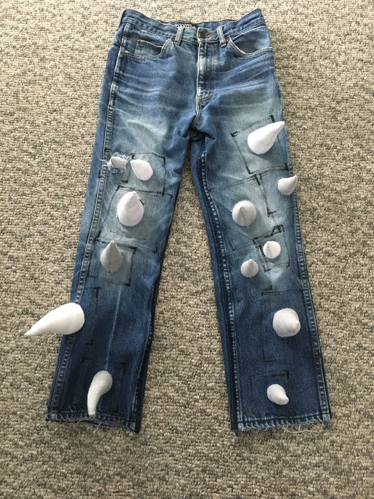 Handmade Horned denim jeans Size US 30 / EU 46 - 9 Thumbnail
