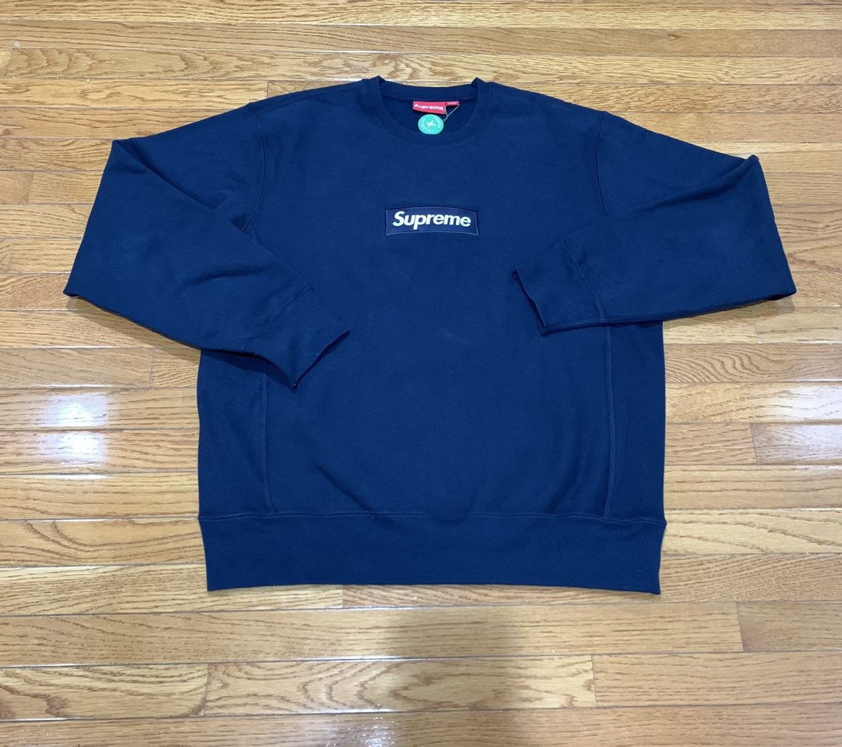 Supreme Supreme Box Logo Crewneck Navy XL | Grailed