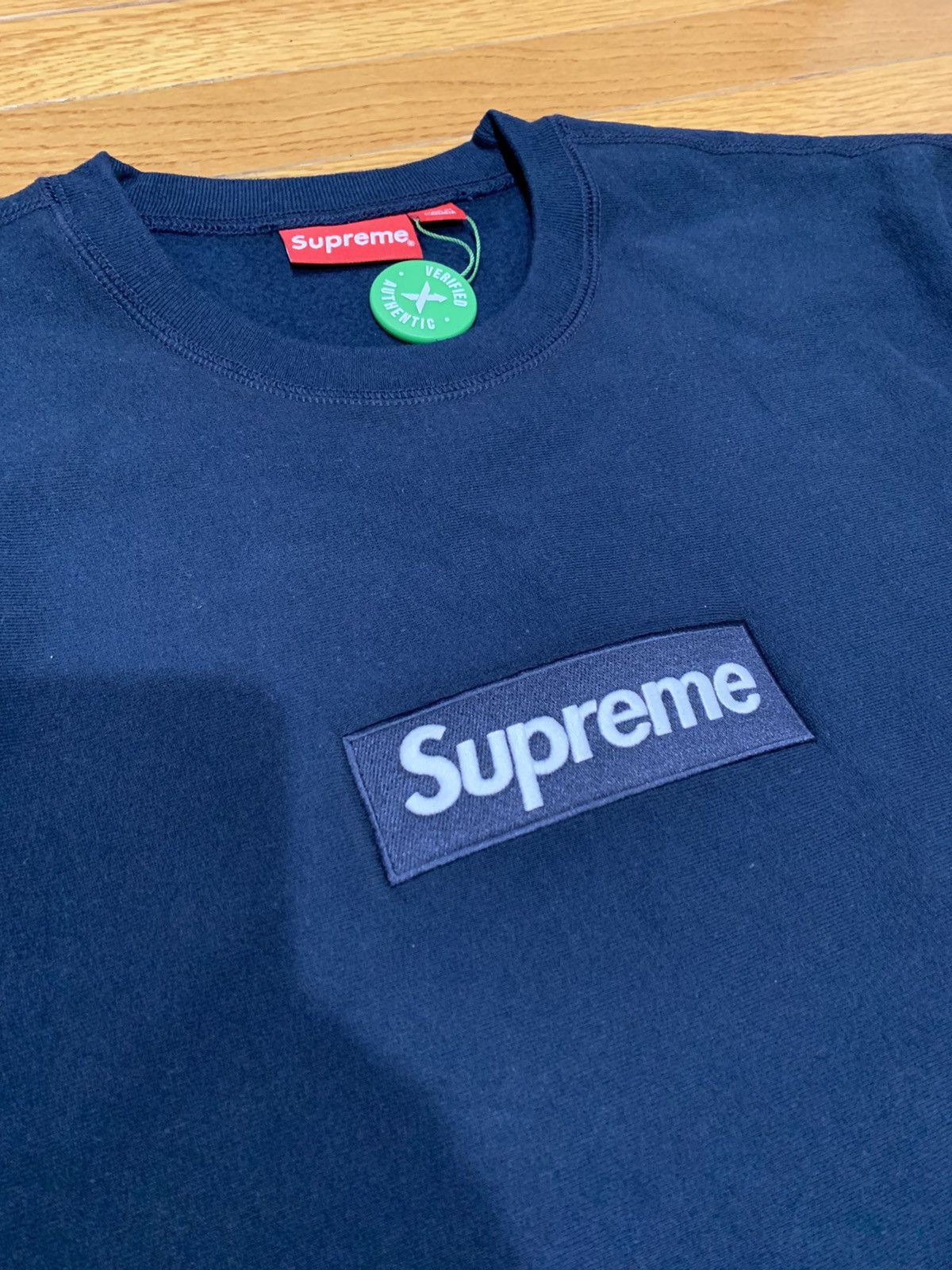 Supreme Box Logo Crewneck Navy XL