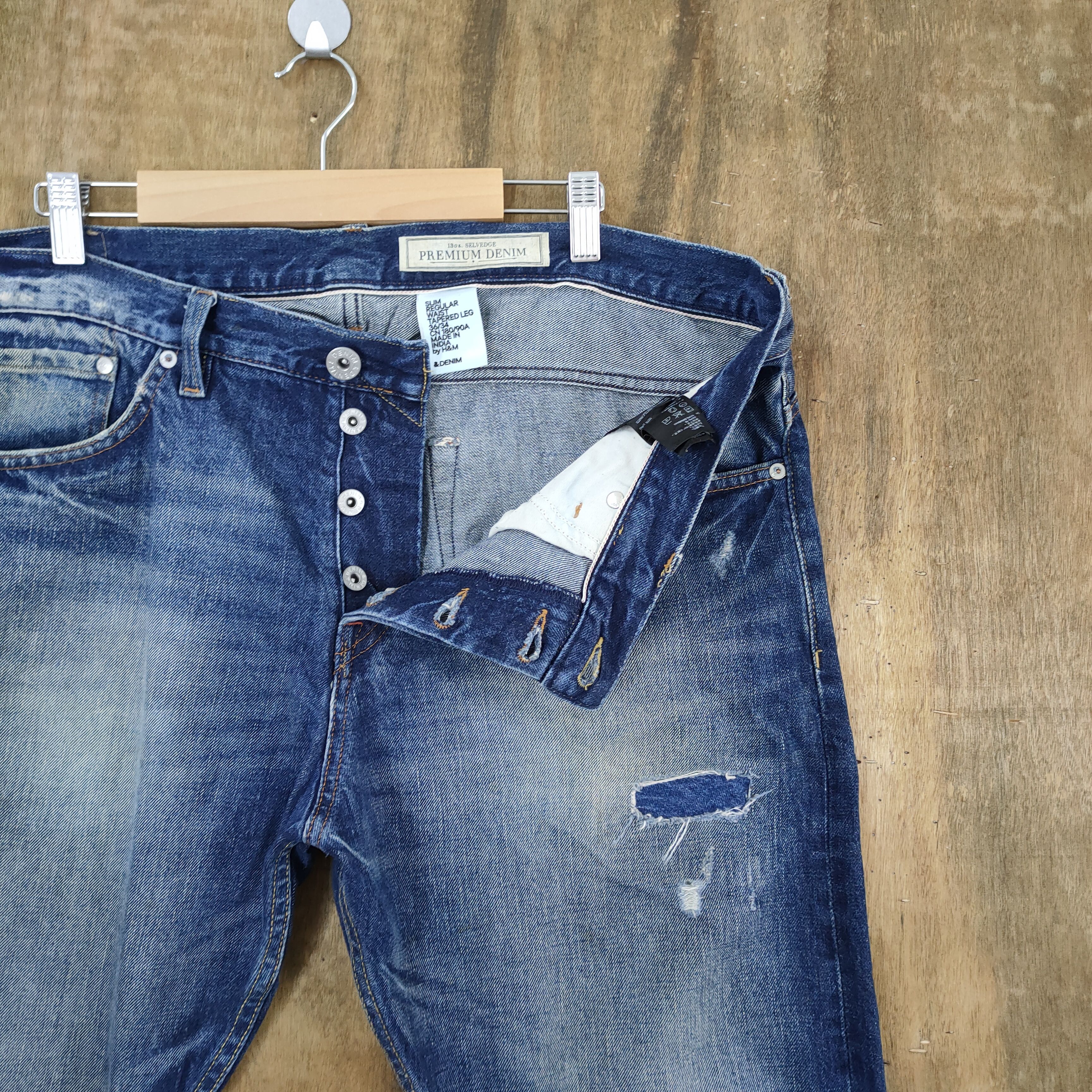 Japanese Brand × StraightFaded FADED DISTRESSED KNEE PREMIUM SKINNY DENIM Size US 36 / EU 52 - 5 Thumbnail