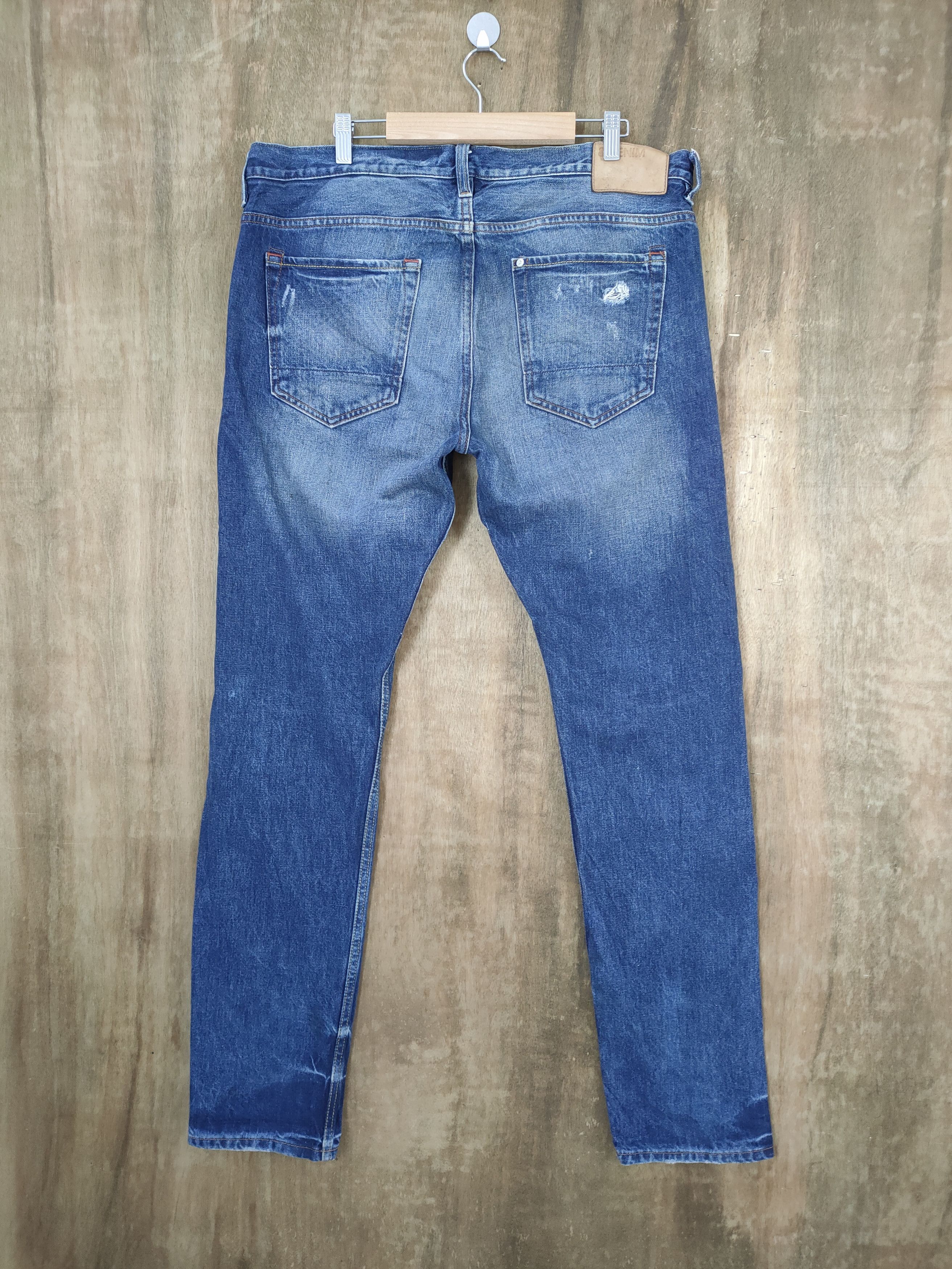 Japanese Brand × StraightFaded FADED DISTRESSED KNEE PREMIUM SKINNY DENIM Size US 36 / EU 52 - 6 Thumbnail