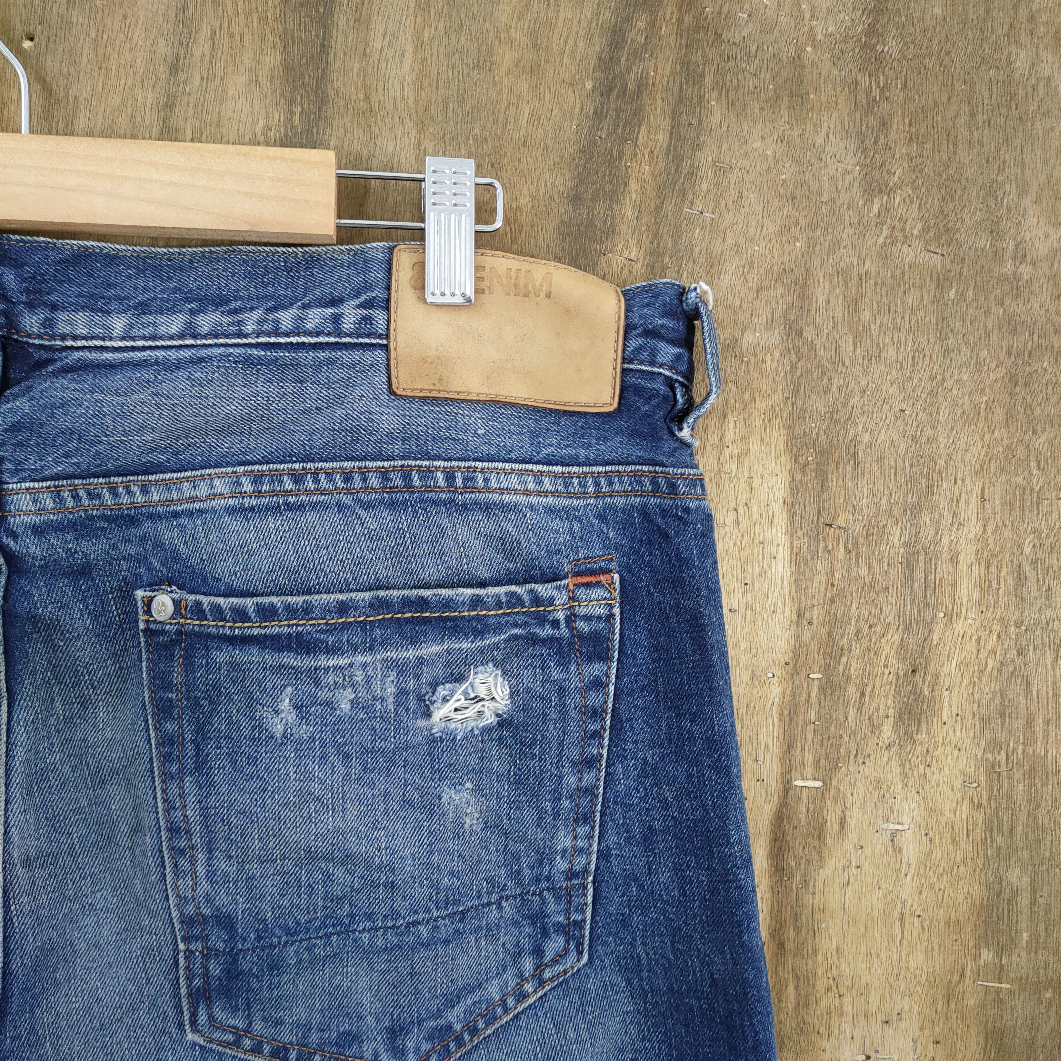 Japanese Brand × StraightFaded FADED DISTRESSED KNEE PREMIUM SKINNY DENIM Size US 36 / EU 52 - 13 Thumbnail