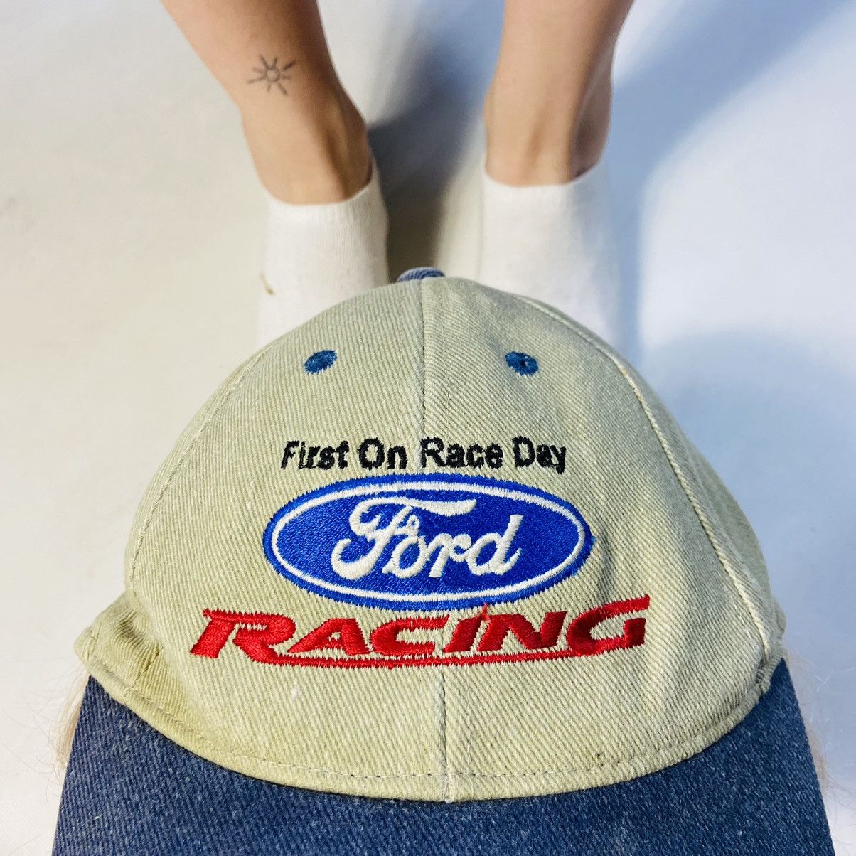 Ford 90s FORD FIRST ON RACE DAY - RARE VINTAGE FADED CAP - № 4165 Size ONE SIZE - 2 Thumbnail