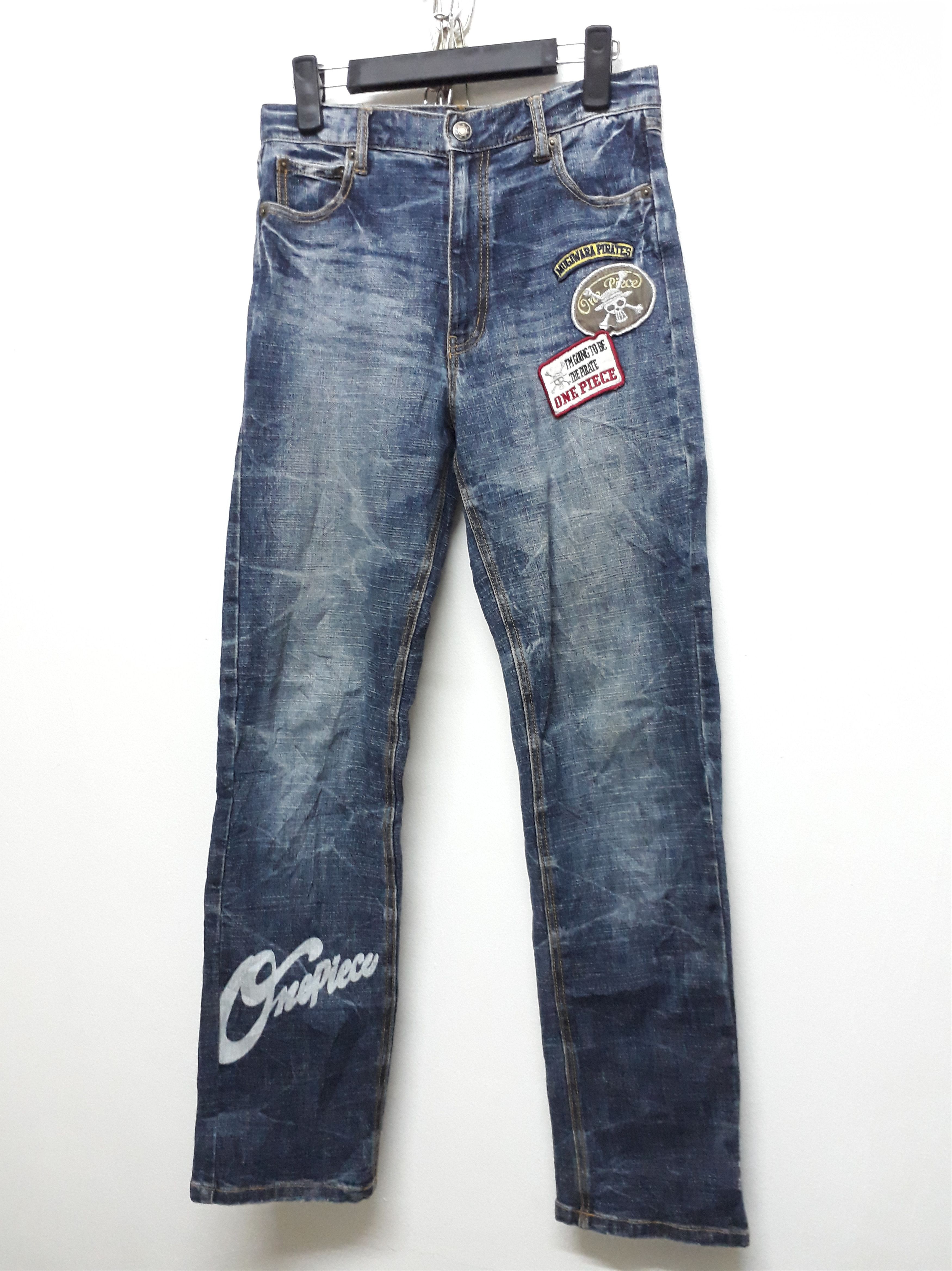 One Piece ONE PIECE Mugiwara Pirates Japanese Denim Pants Size US 29 - 8 Thumbnail